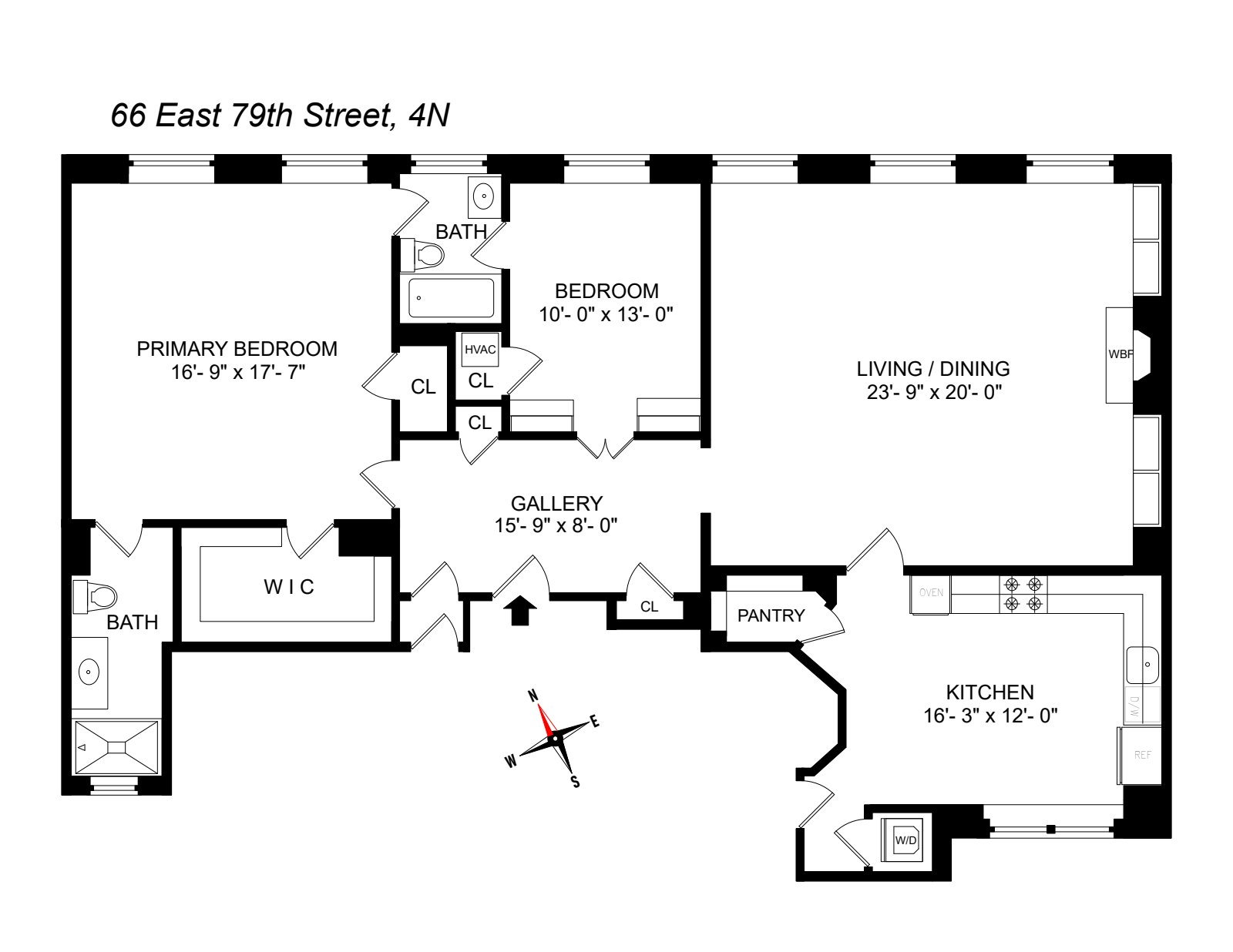 Floorplan for 66 East 79th Street, 4N