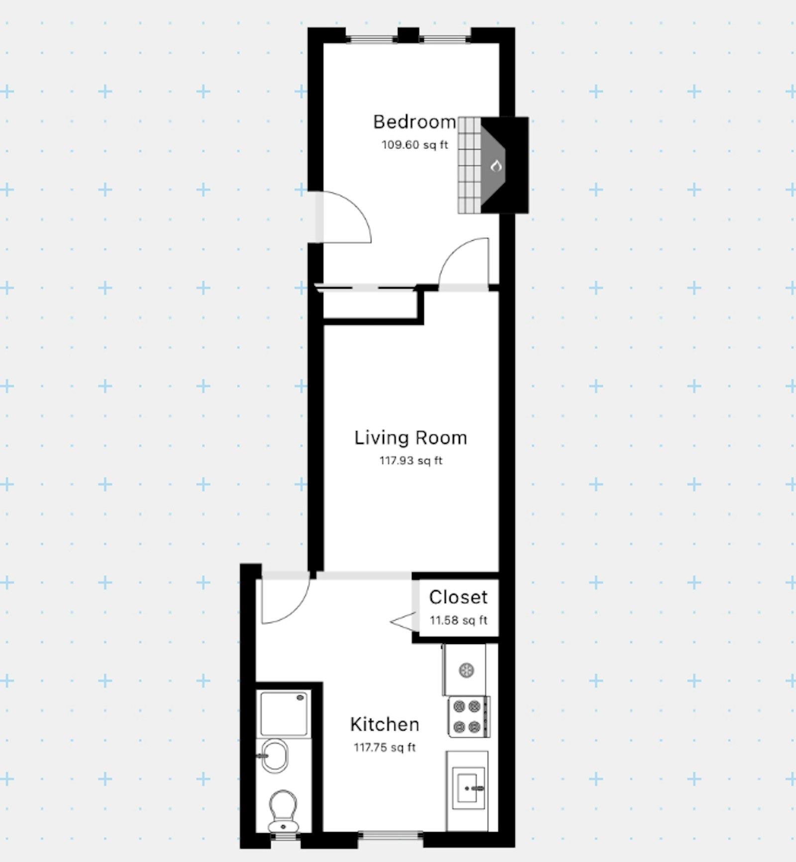 Floorplan for 663 Henry Street, 1L