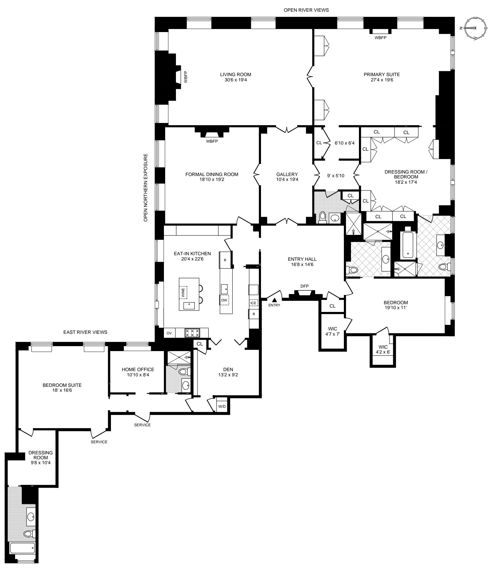 Floorplan for 1 Sutton Place South, 11A