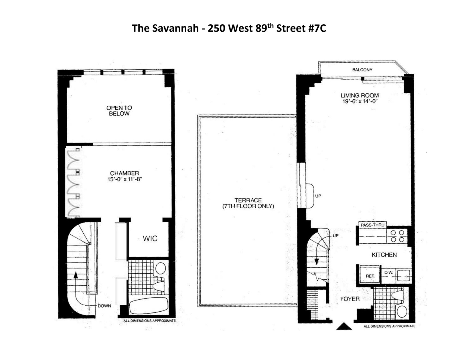 Floorplan for 250 West 89th Street, 7C