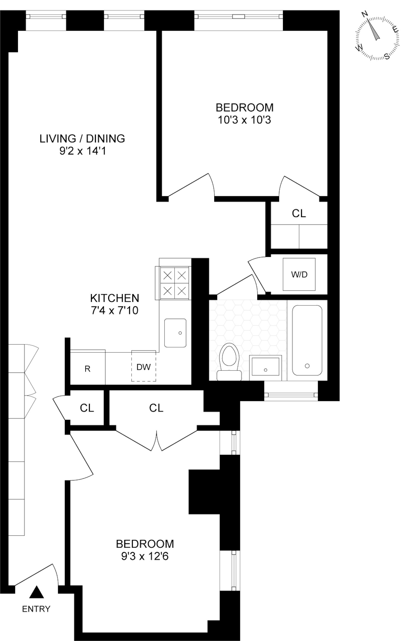 Floorplan for 118 Sterling Place, 3A