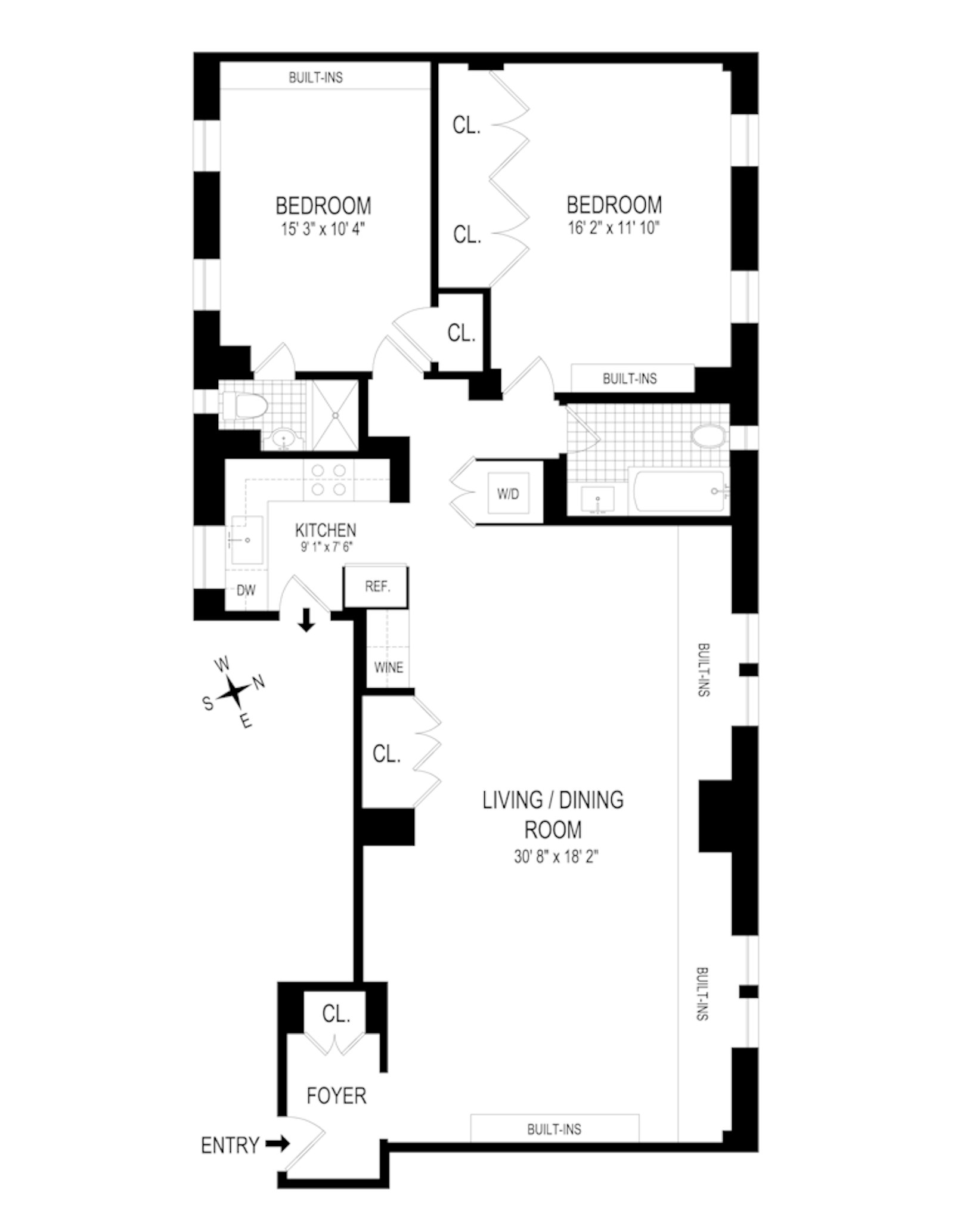 Floorplan for 142 West 82nd Street, 2