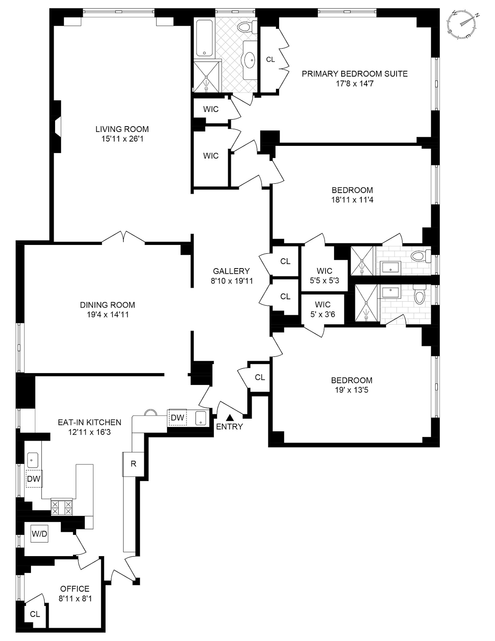 Floorplan for 290 West End Avenue, 4A