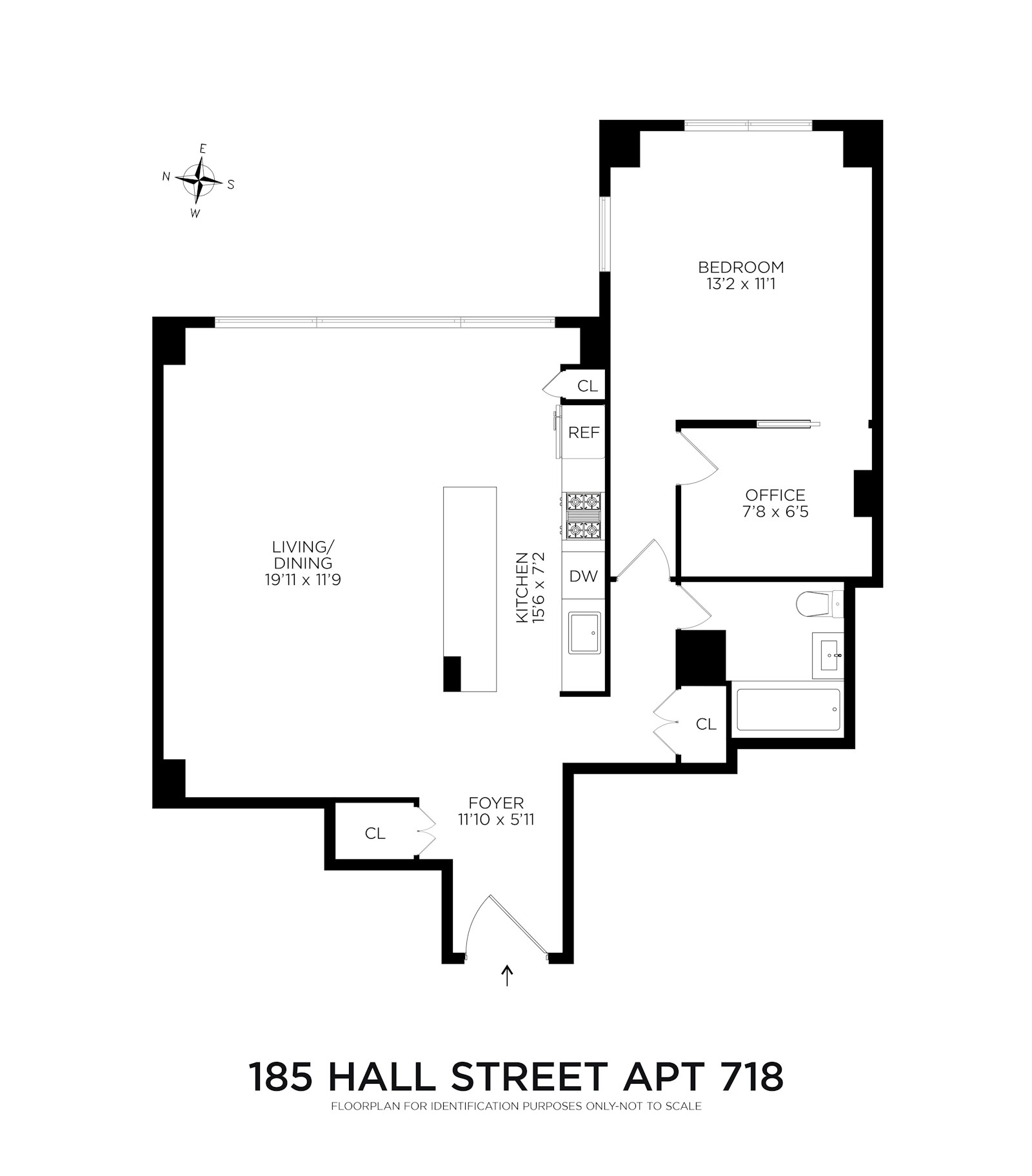 Floorplan for 185 Hall Street, 718