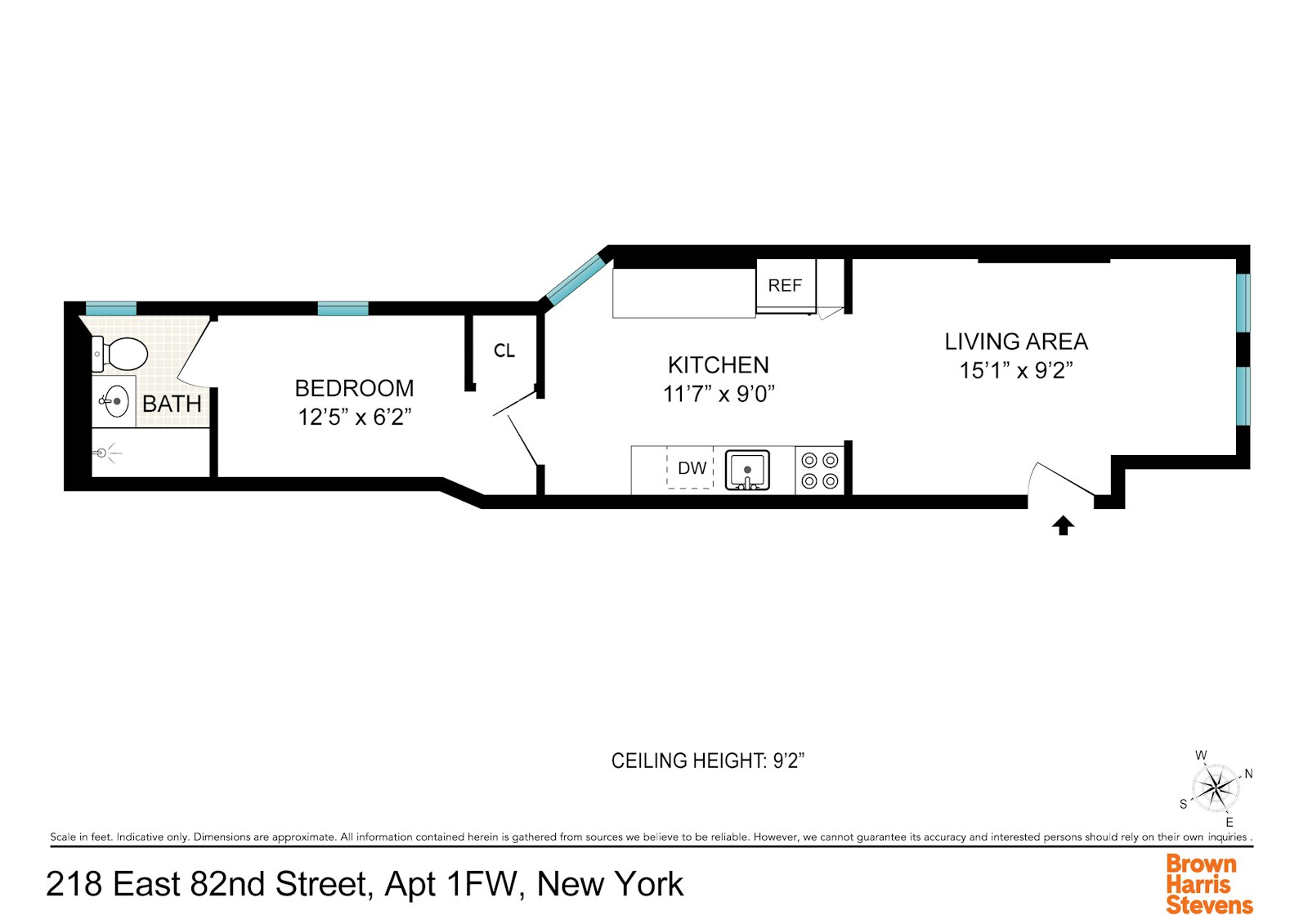 Floorplan for 218 East 82nd Street, 1FW