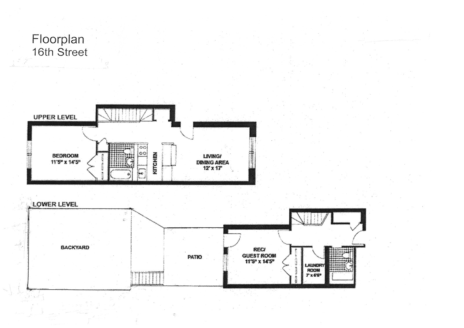 Floorplan for 251 16th Street, 1A