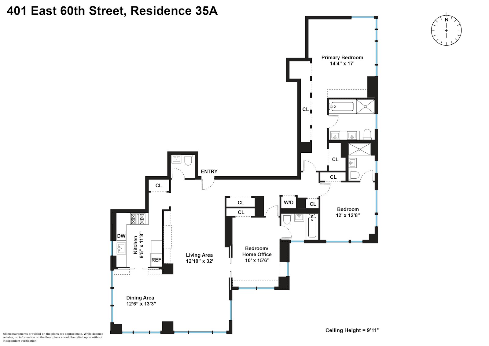 Floorplan for 401 East 60th Street, 35A
