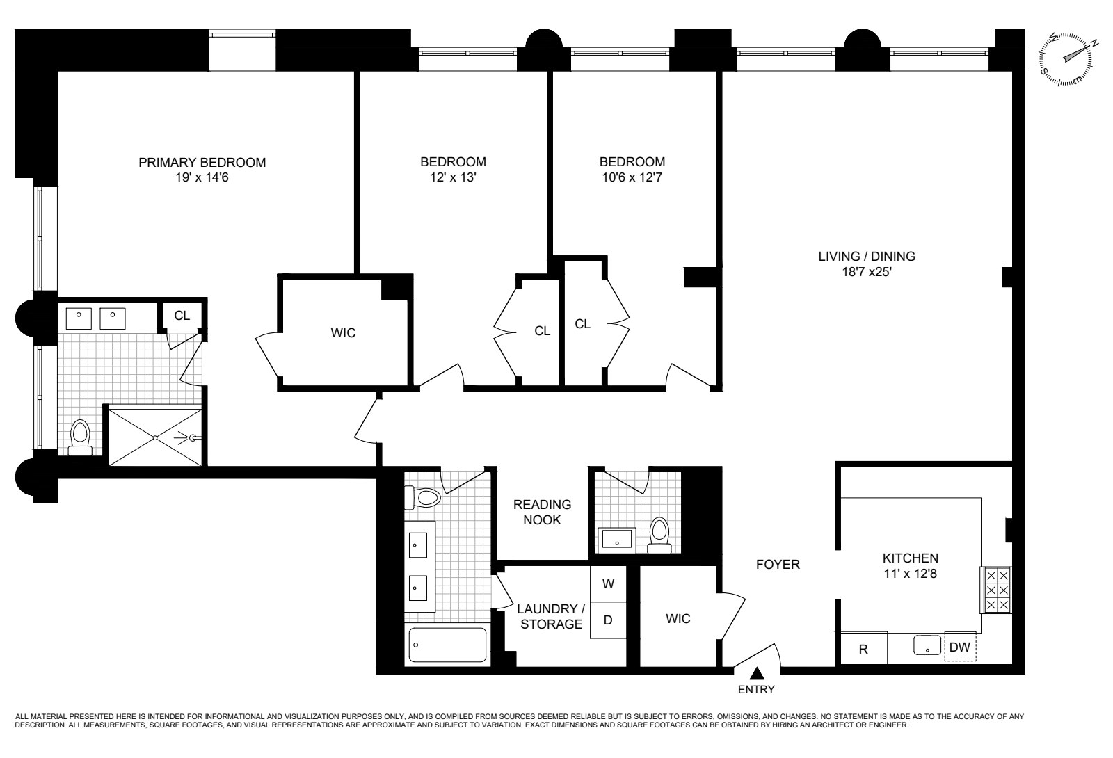 Floorplan for 138 Pierrepont Street, 4F