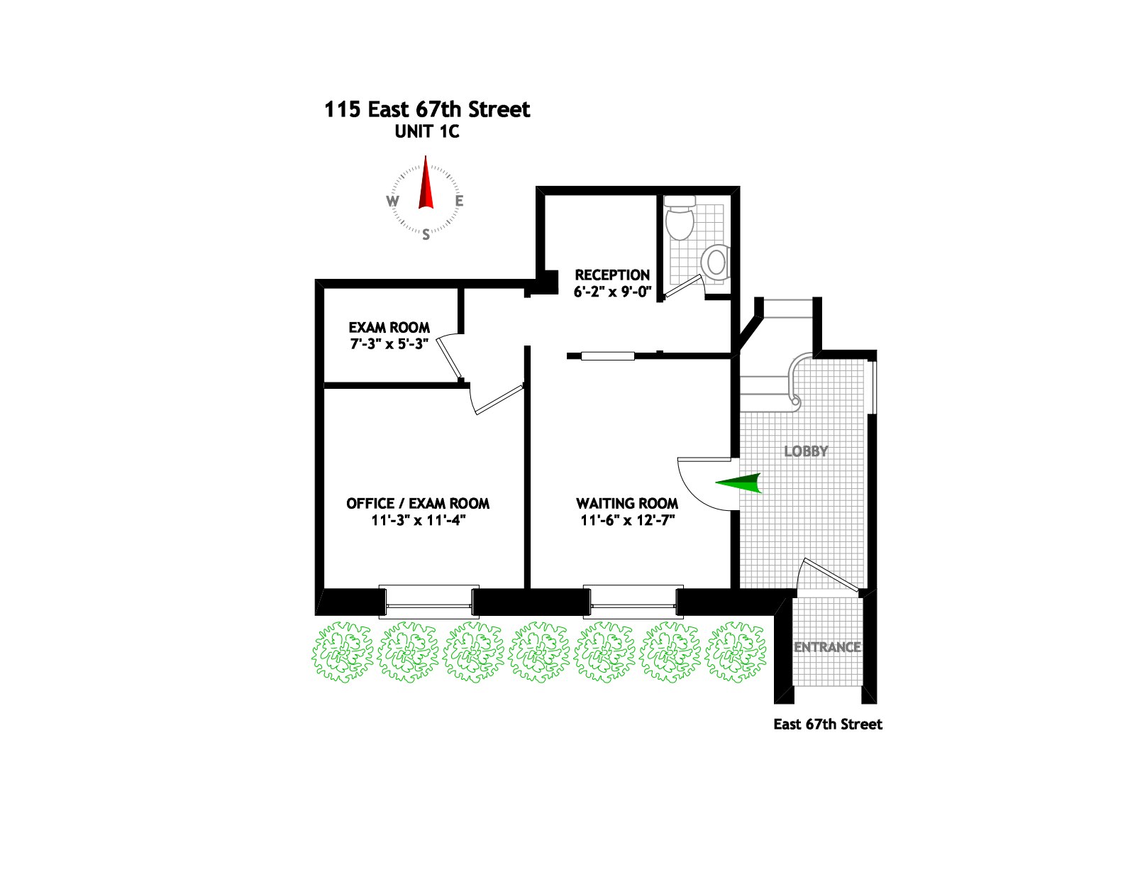 Floorplan for 115 East 67th Street, 1C