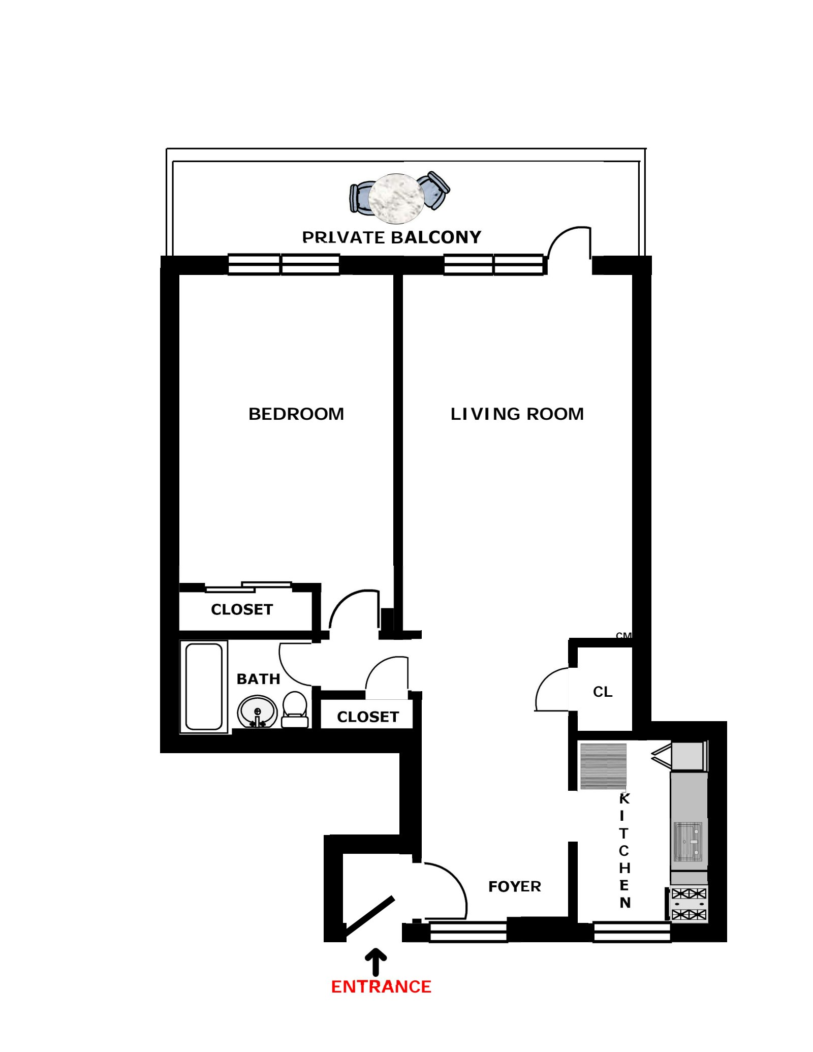 Floorplan for 35 -11 85th Street, 3B