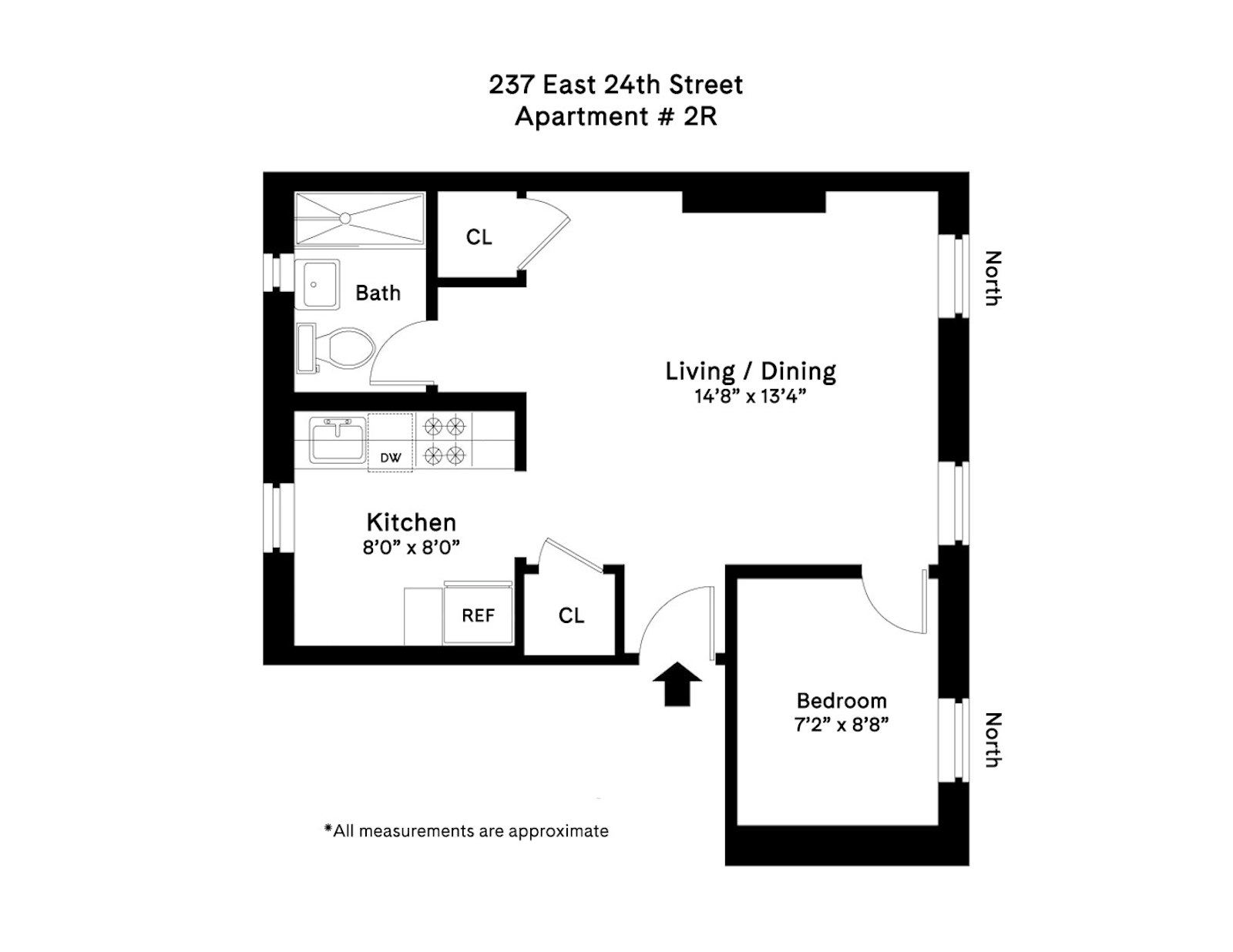 Floorplan for 237 East 24th Street, 2R