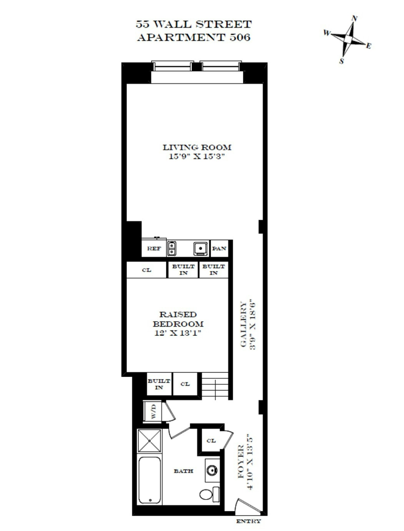 Floorplan for 55 Wall Street, 506