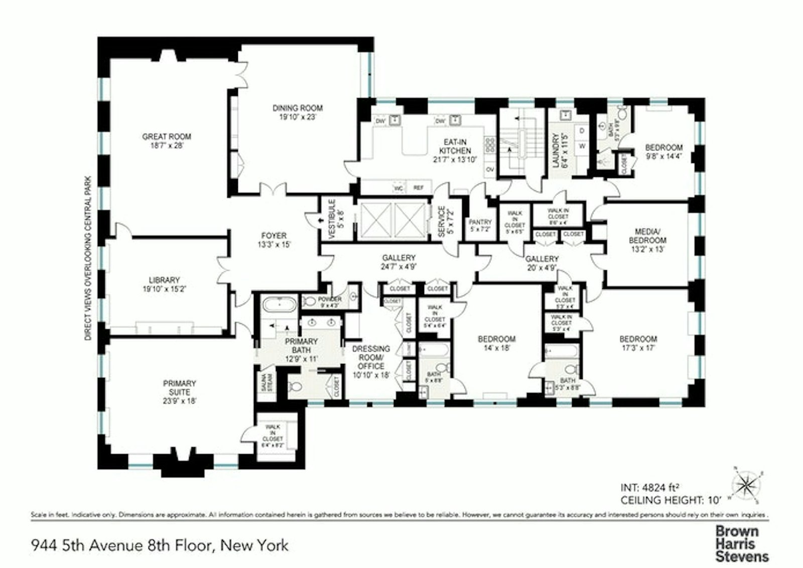 Floorplan for 944 Fifth Avenue, 8THFLR