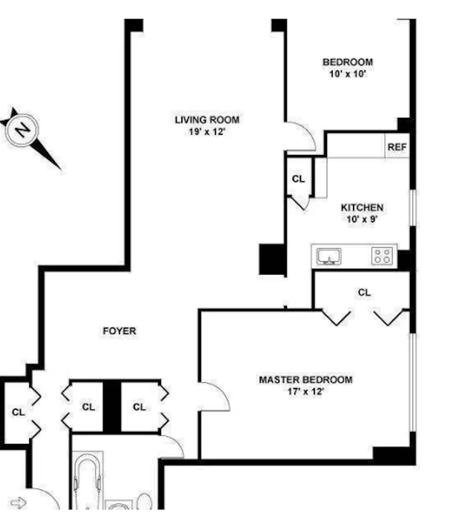 Floorplan for 305 East 40th Street, 9J