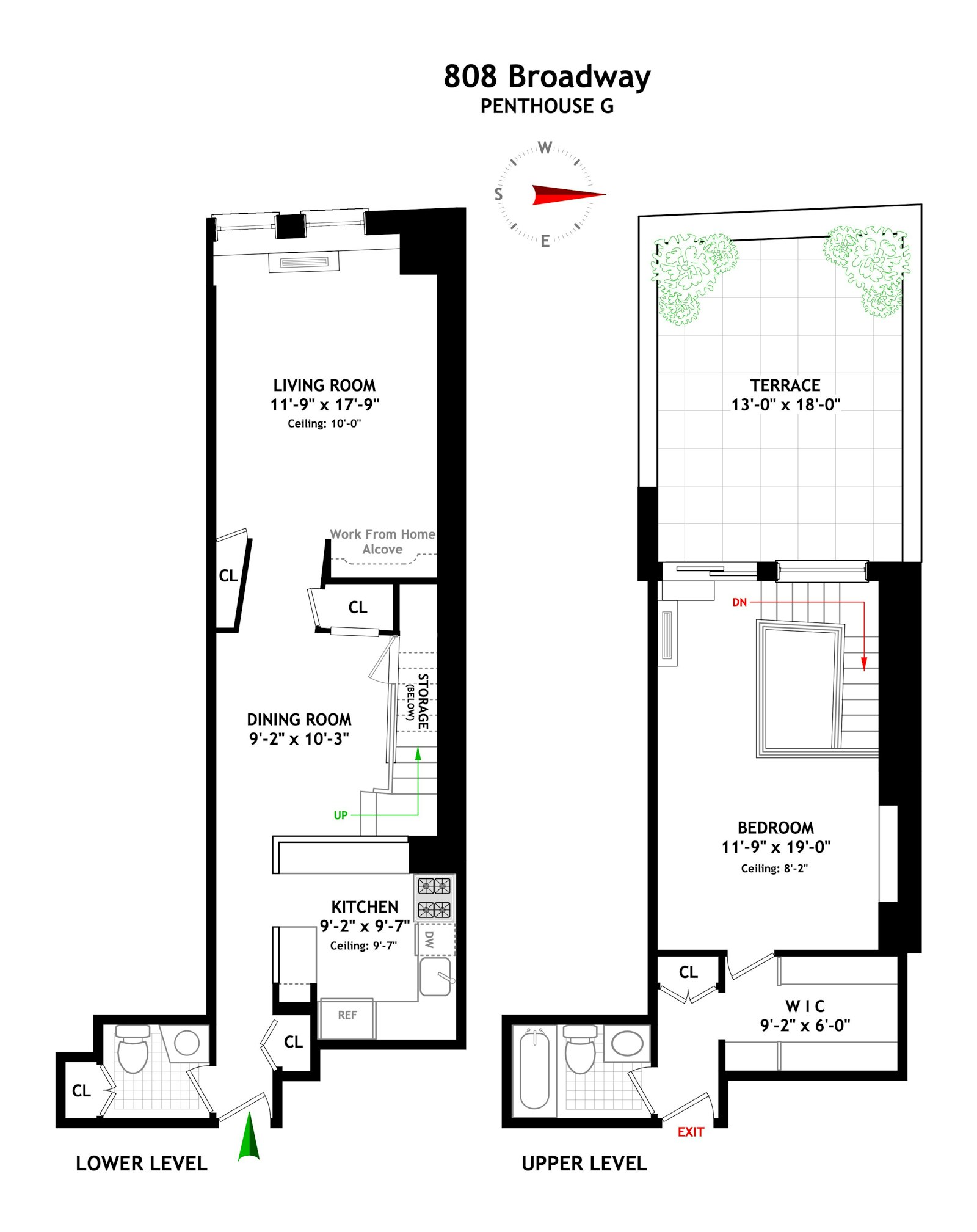 Floorplan for 808 Broadway, PHG