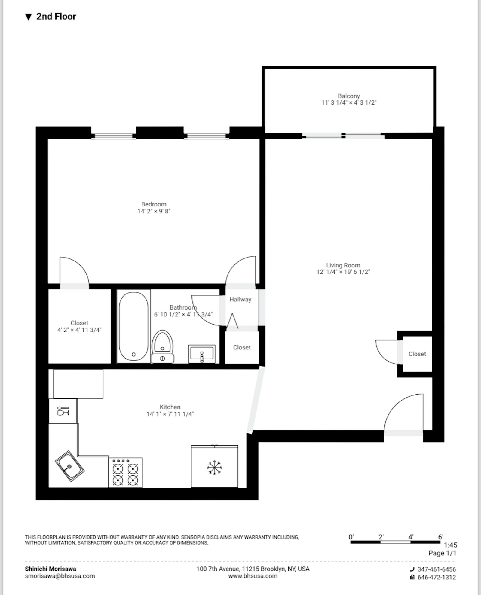 Floorplan for 529 Clinton Street, 103