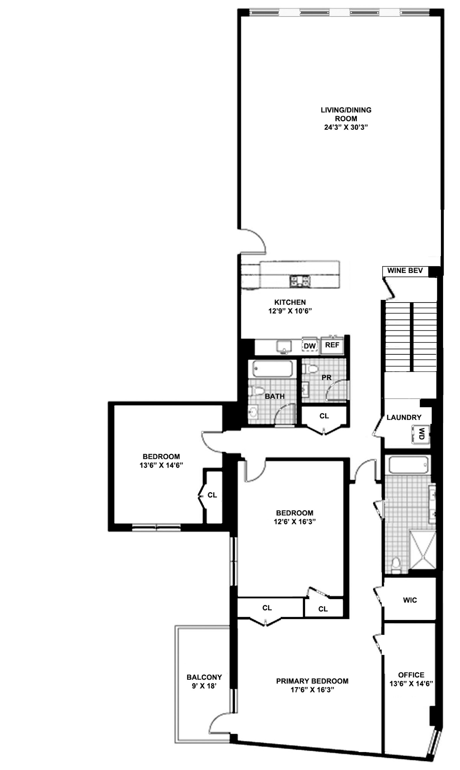 Floorplan for 39 Vestry Street, 2A