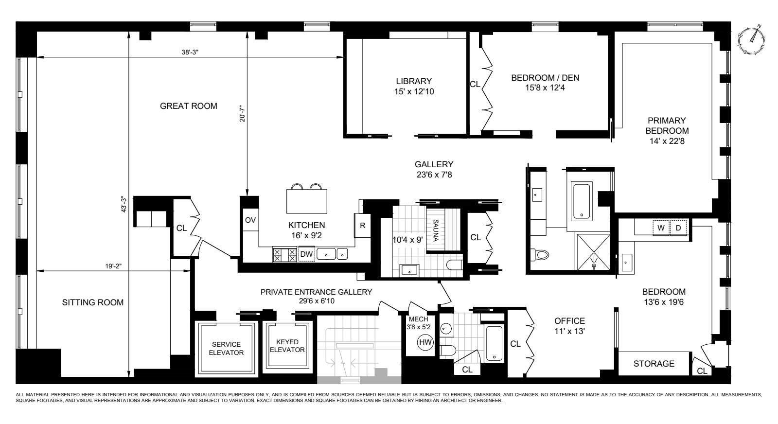 Floorplan for 117 East 24th Street, 10