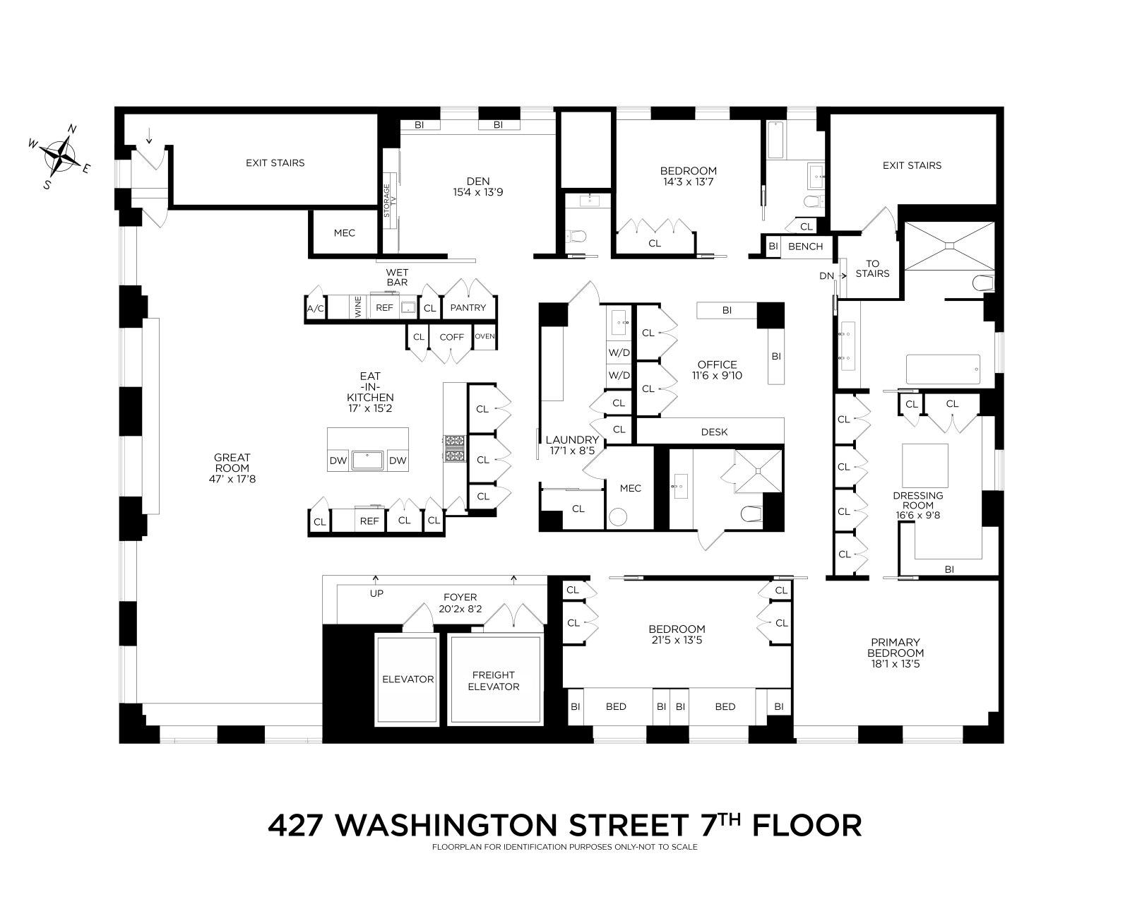 Floorplan for 427 Washington Street, 7