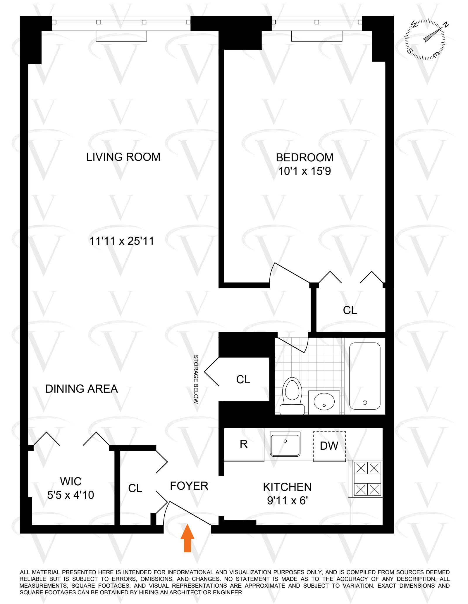 Floorplan for 201 East 28th Street, 2L