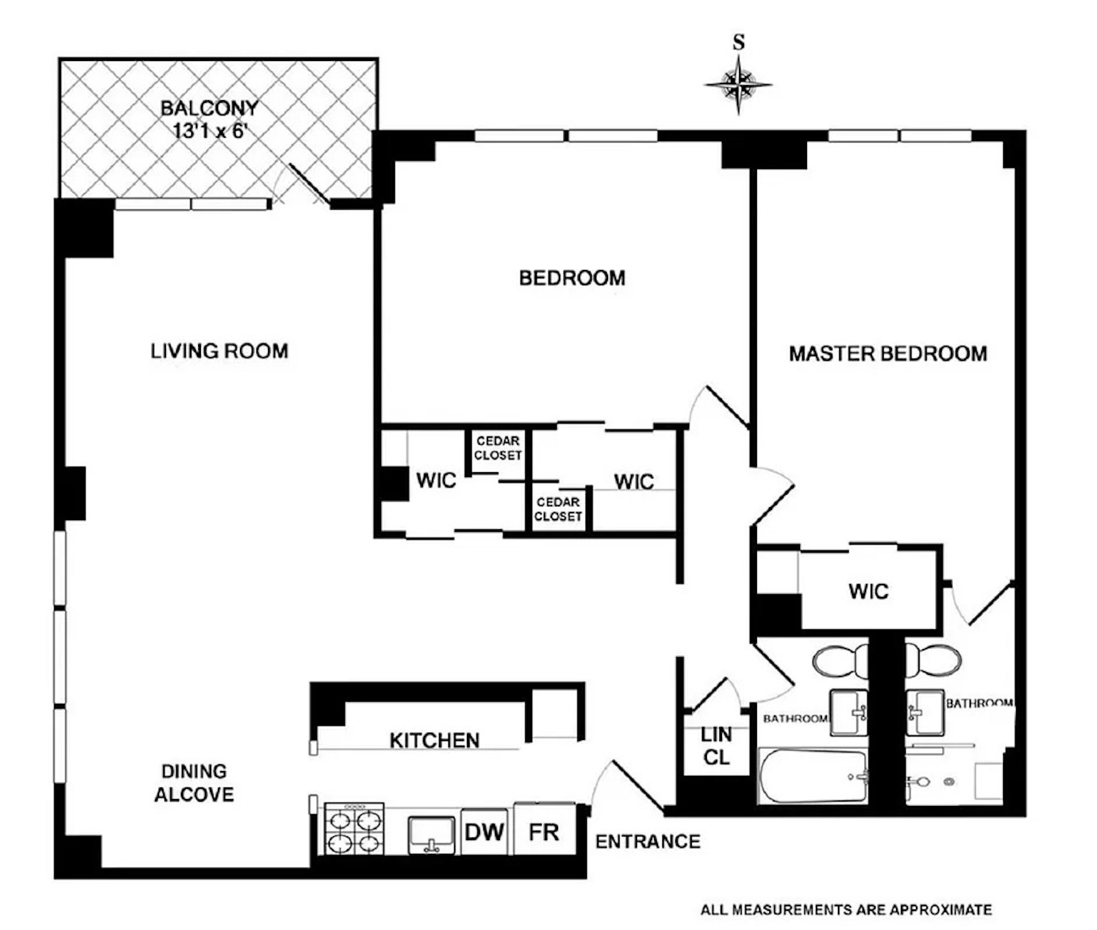 Floorplan for 382 Central Park W, 4D