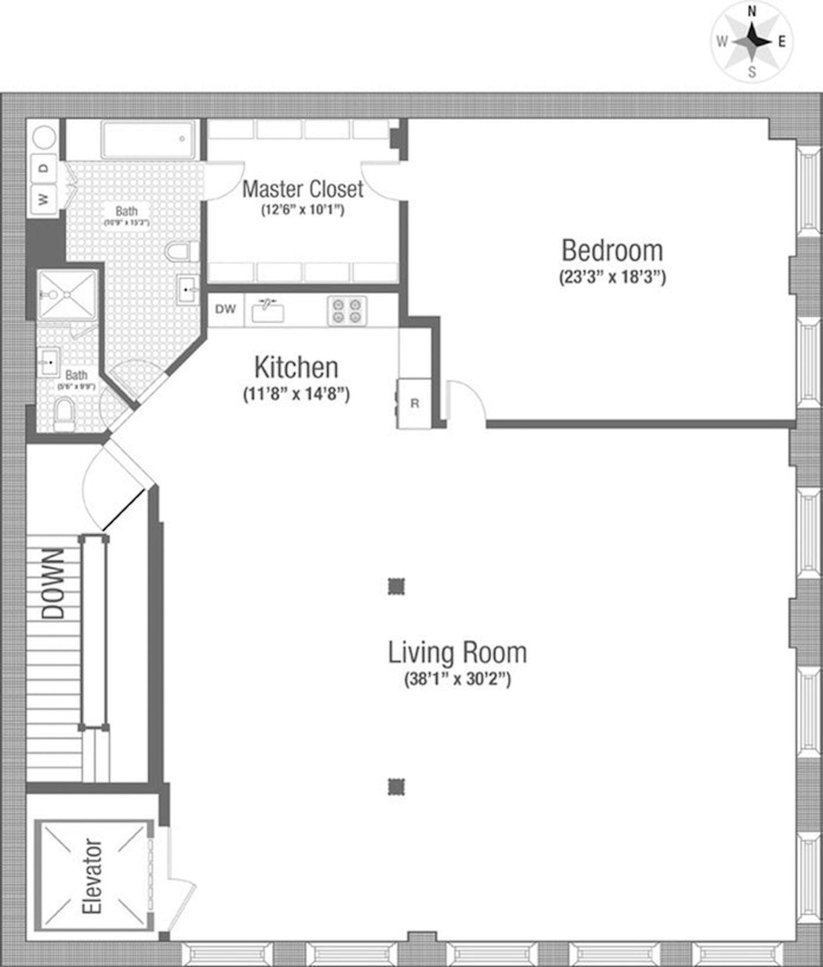 Floorplan for 117 Hudson Street