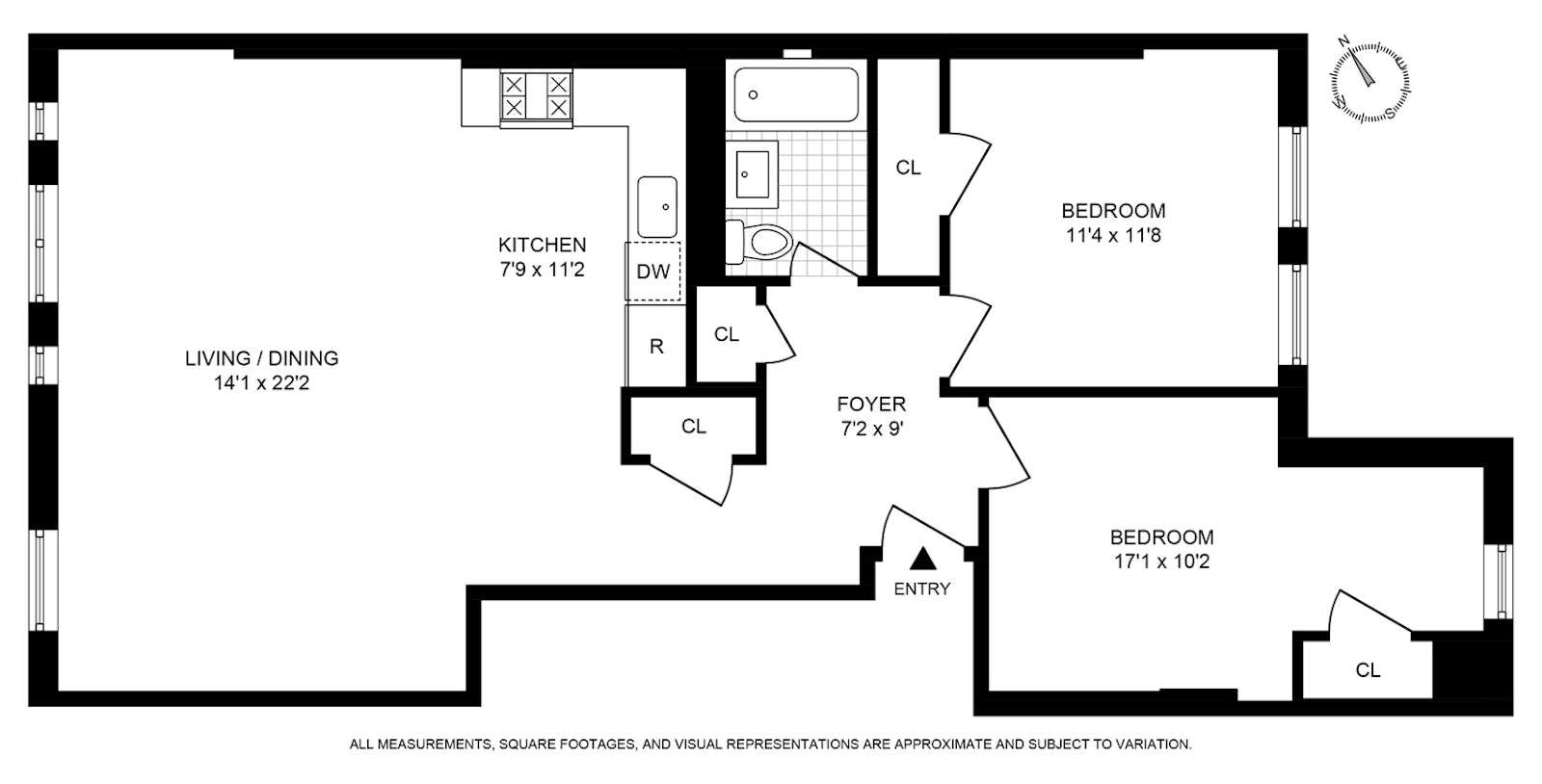 Floorplan for 2069 Fifth Avenue, 3