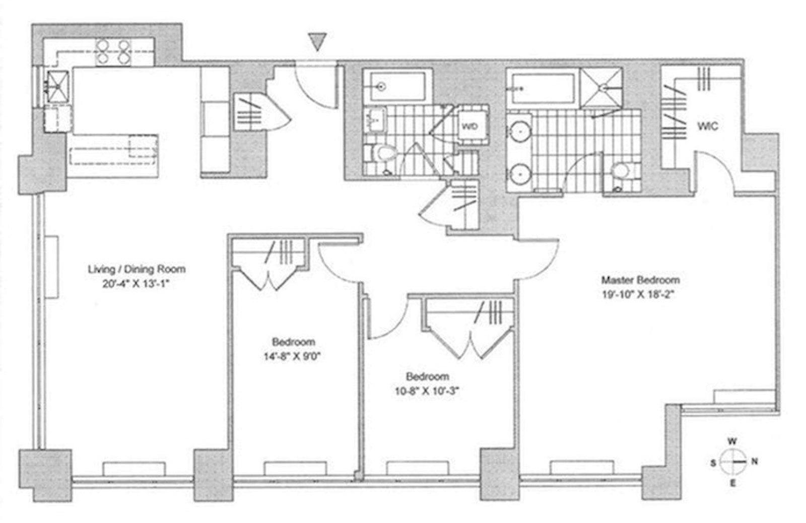 Floorplan for 322 West 57th Street, 30S