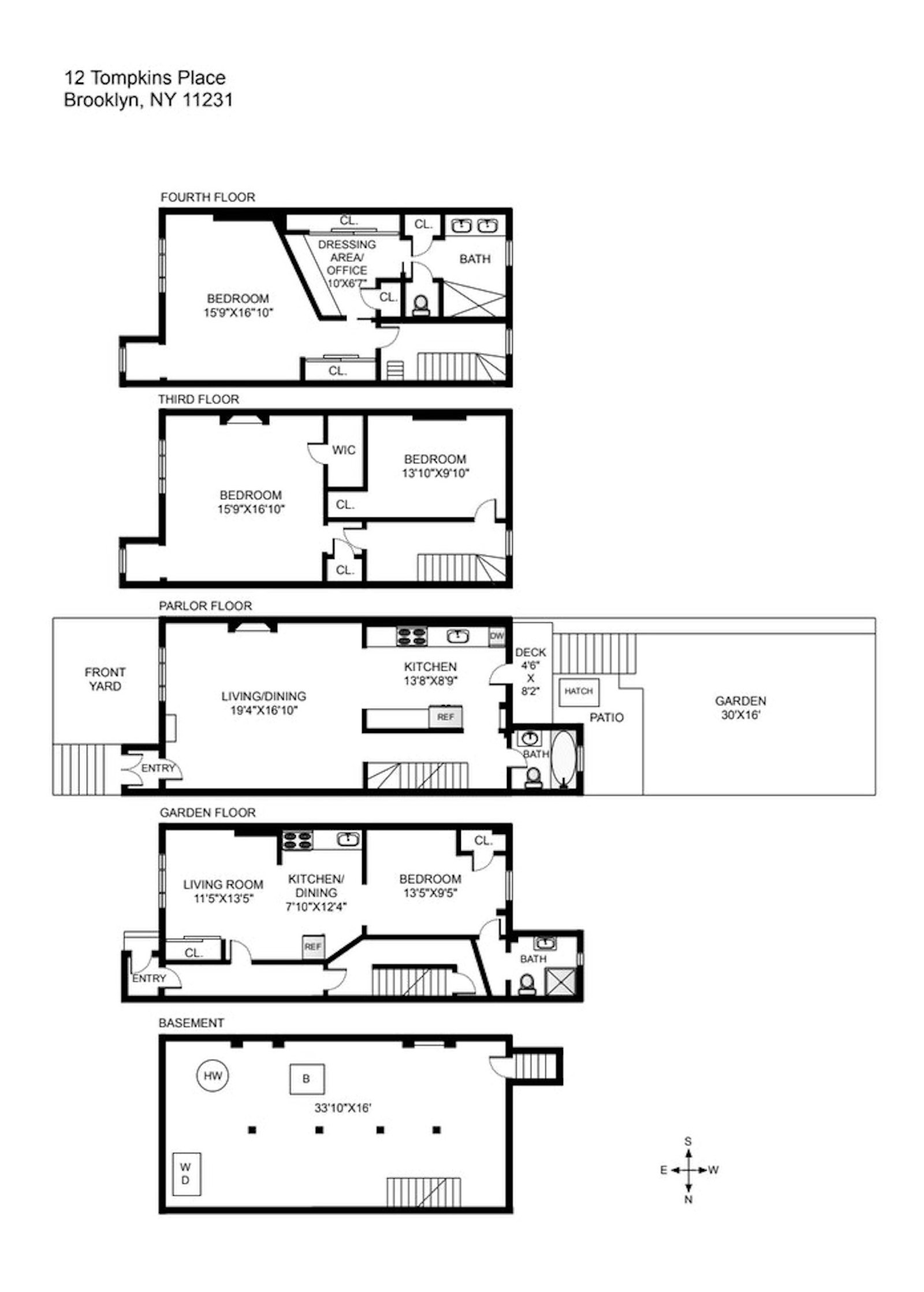 Floorplan for 12 Tompkins Place