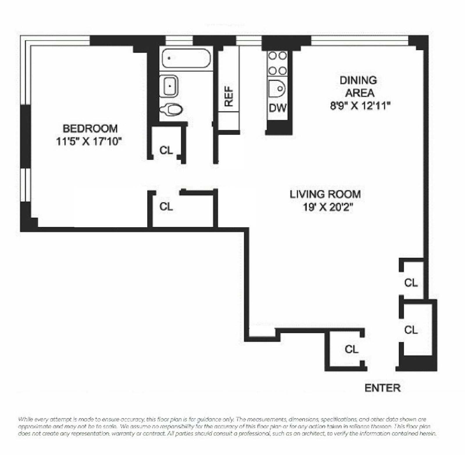 Floorplan for 7 Lexington Avenue, 9D