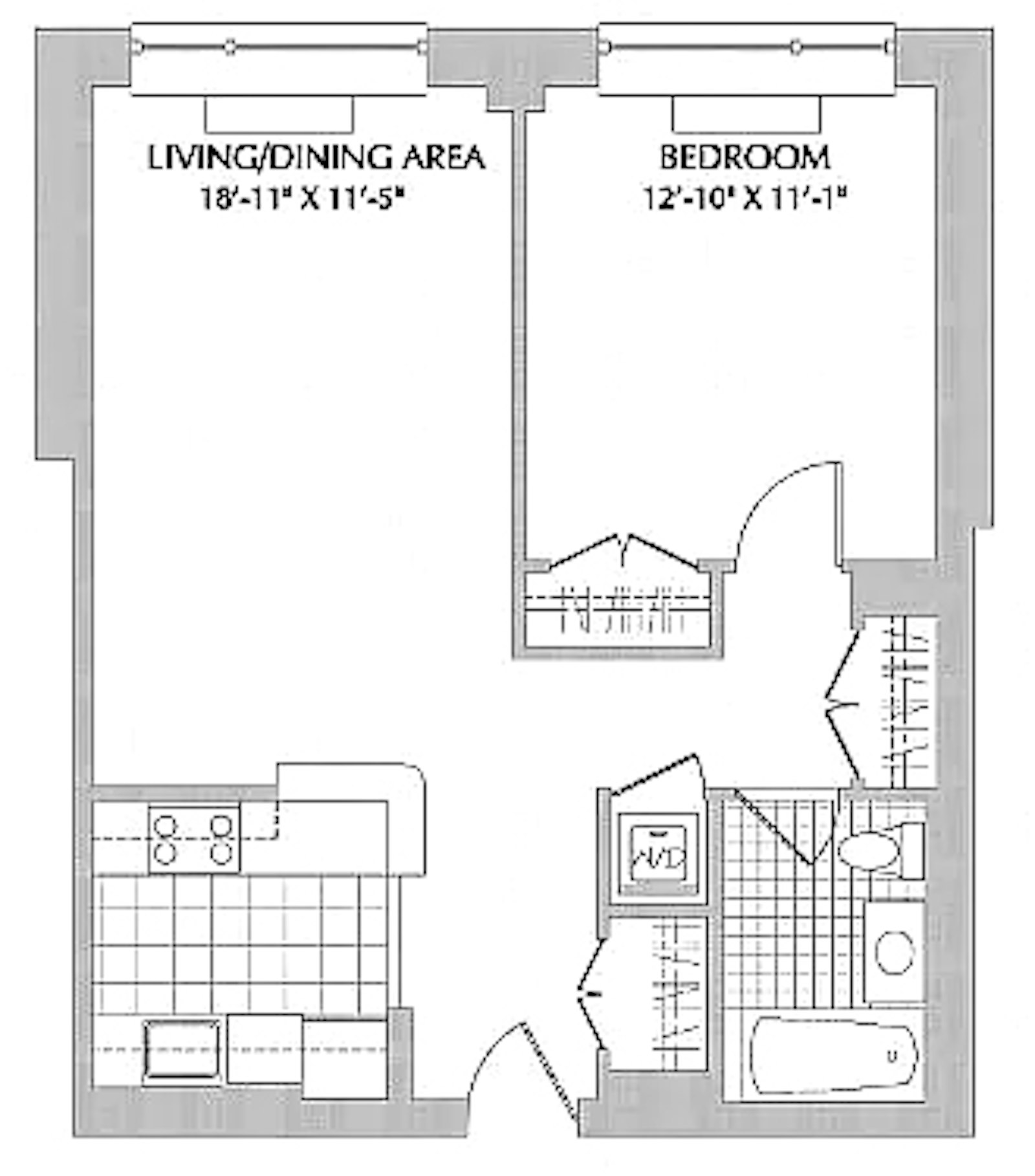 Floorplan for 40 West 116th Street, A1217