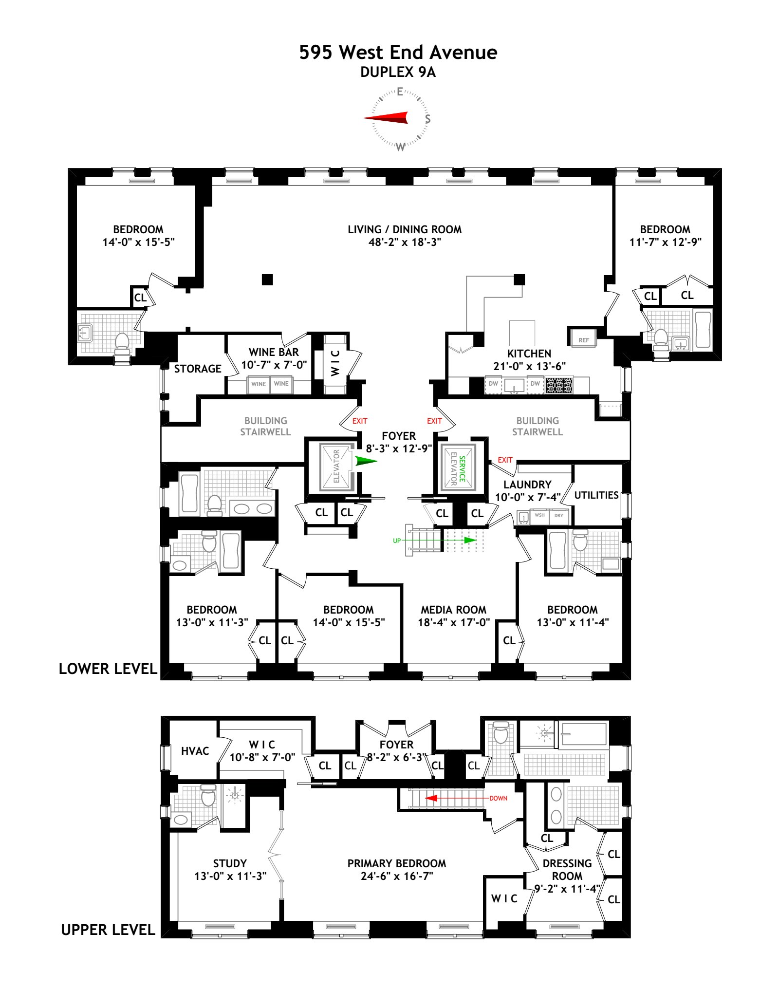 Floorplan for 595 West End Avenue, 9A