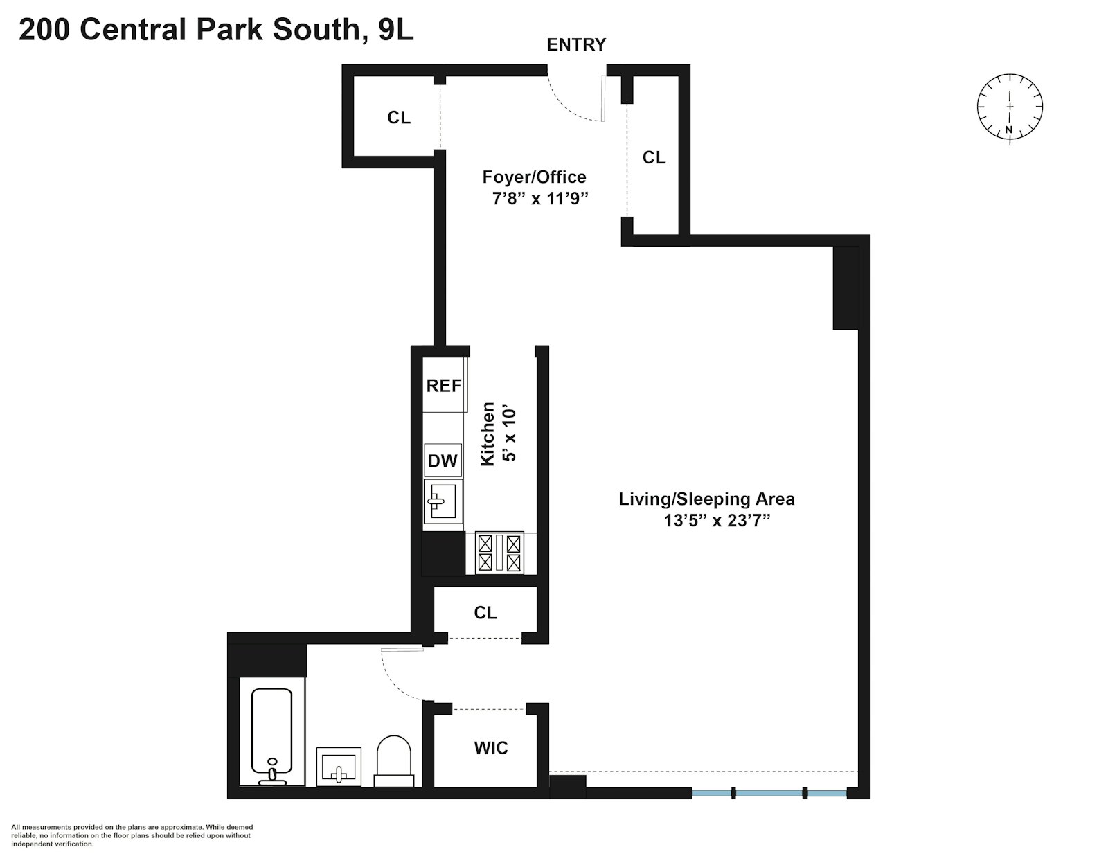 Floorplan for 200 Central Park South, 9L