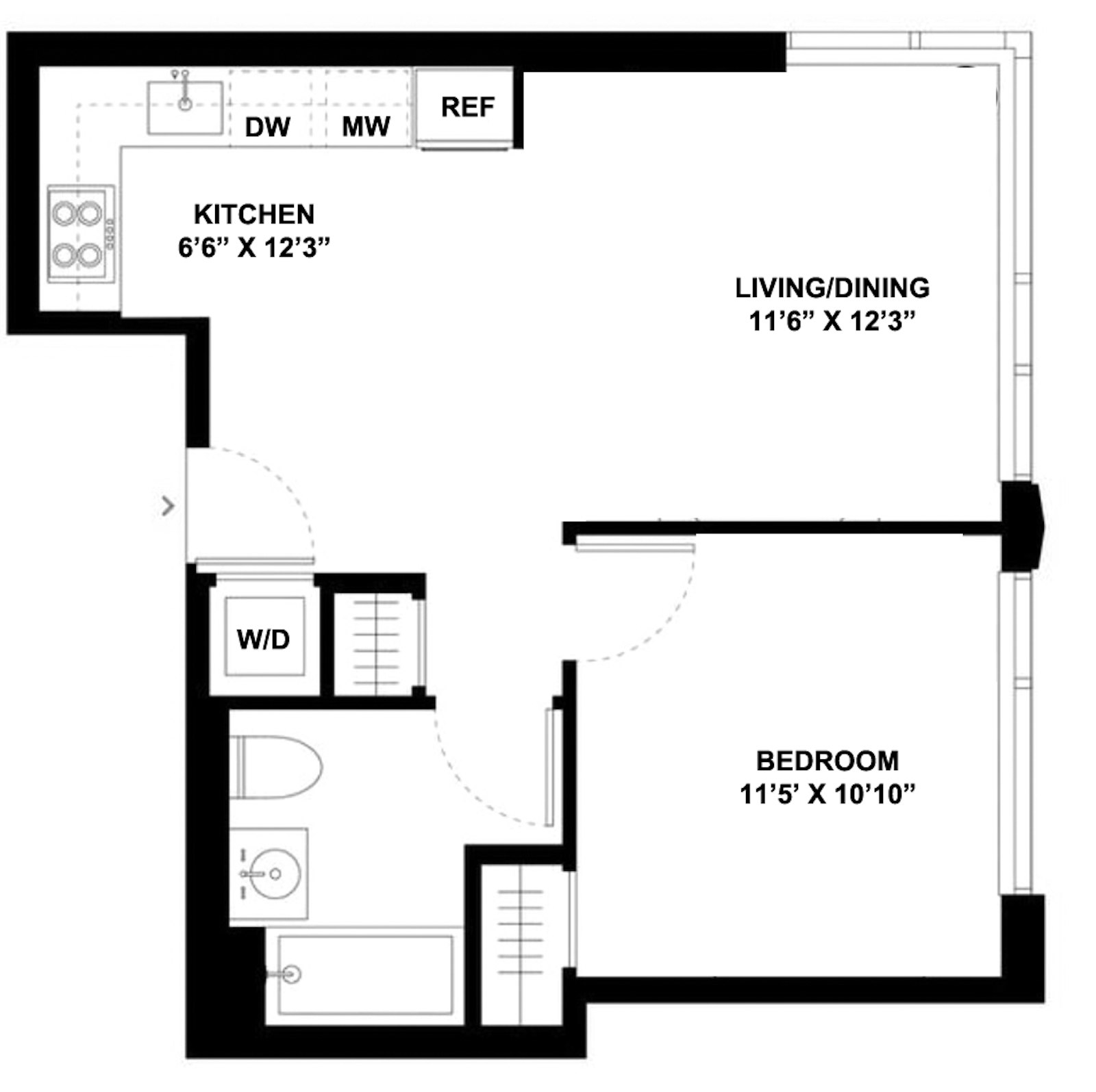 Floorplan for 368 Third Avenue, 23A