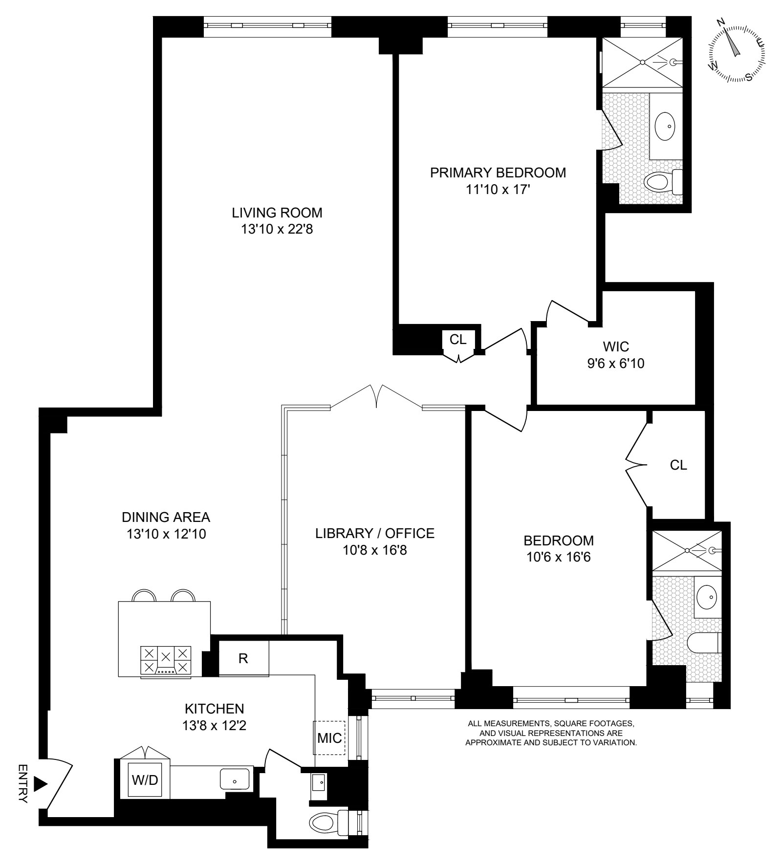 Floorplan for 470 West End Avenue, 9C