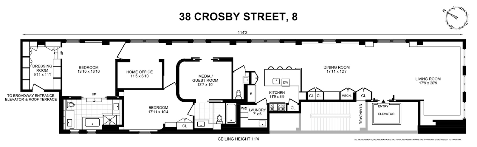 Floorplan for 38 Crosby Street, 8