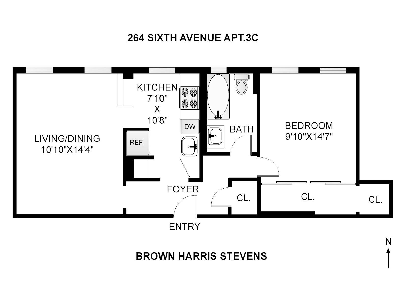 Floorplan for 264 Sixth Avenue