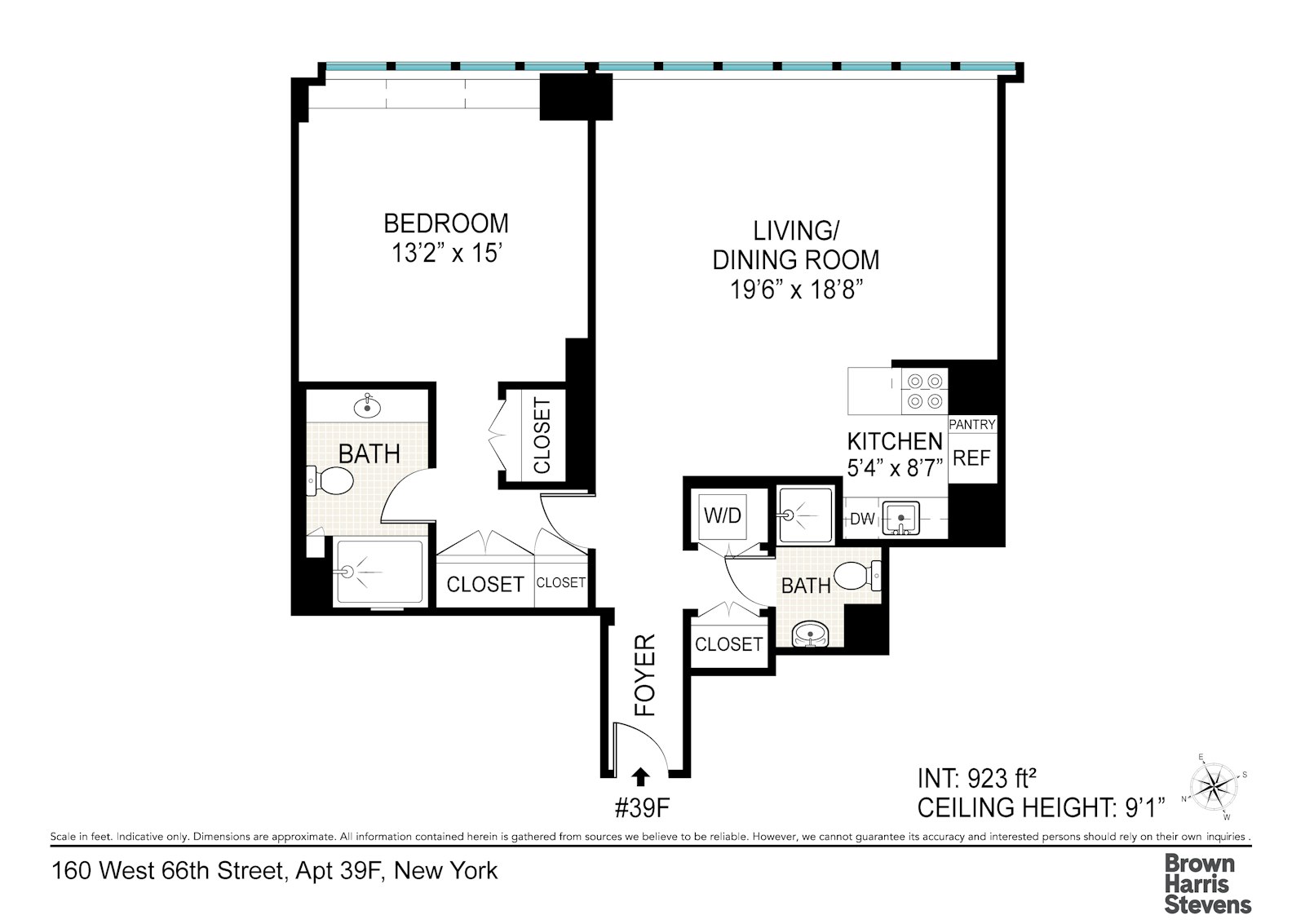 Floorplan for 160 West 66th Street, 39F