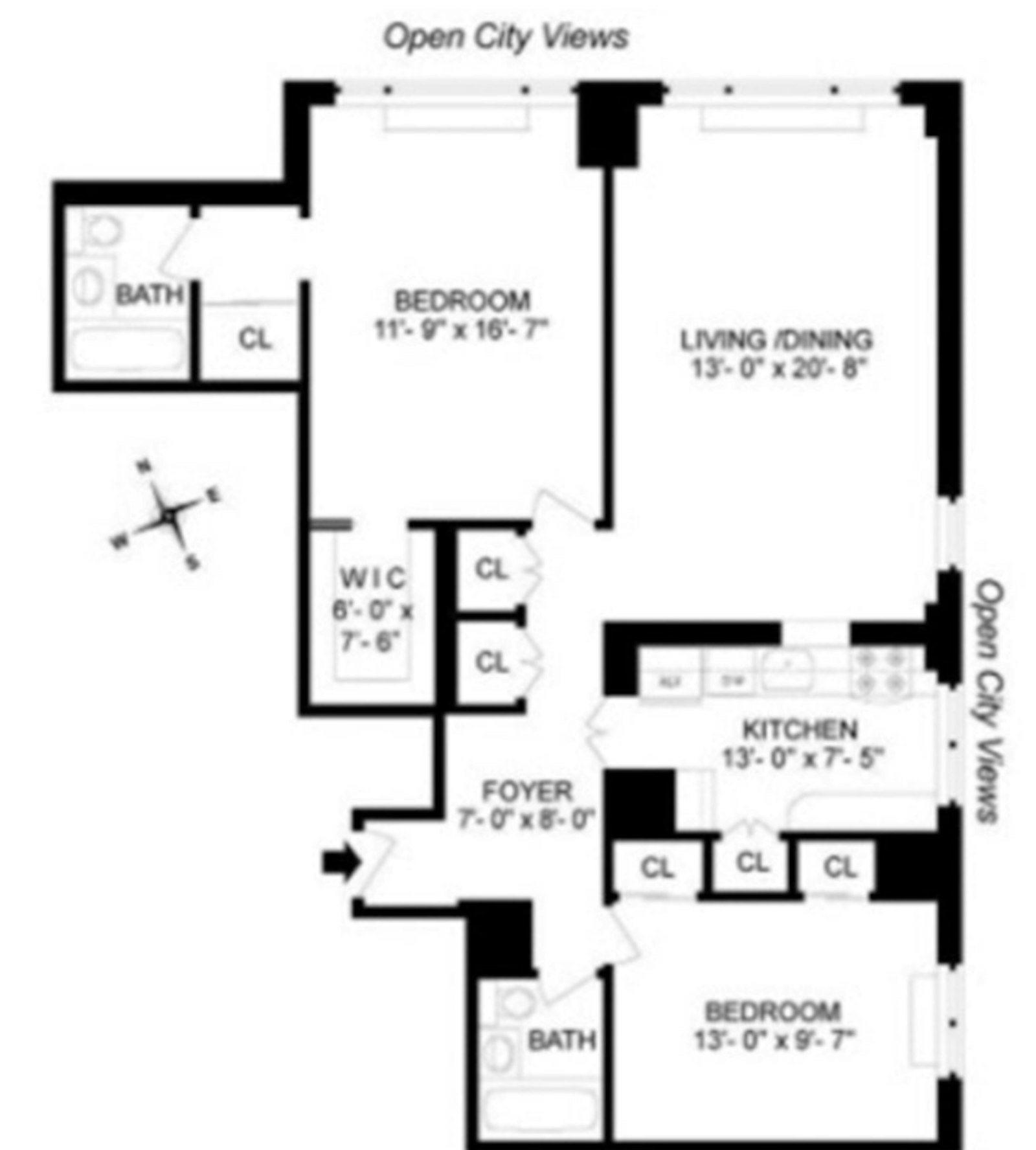 Floorplan for 305 East 40th Street, 16M