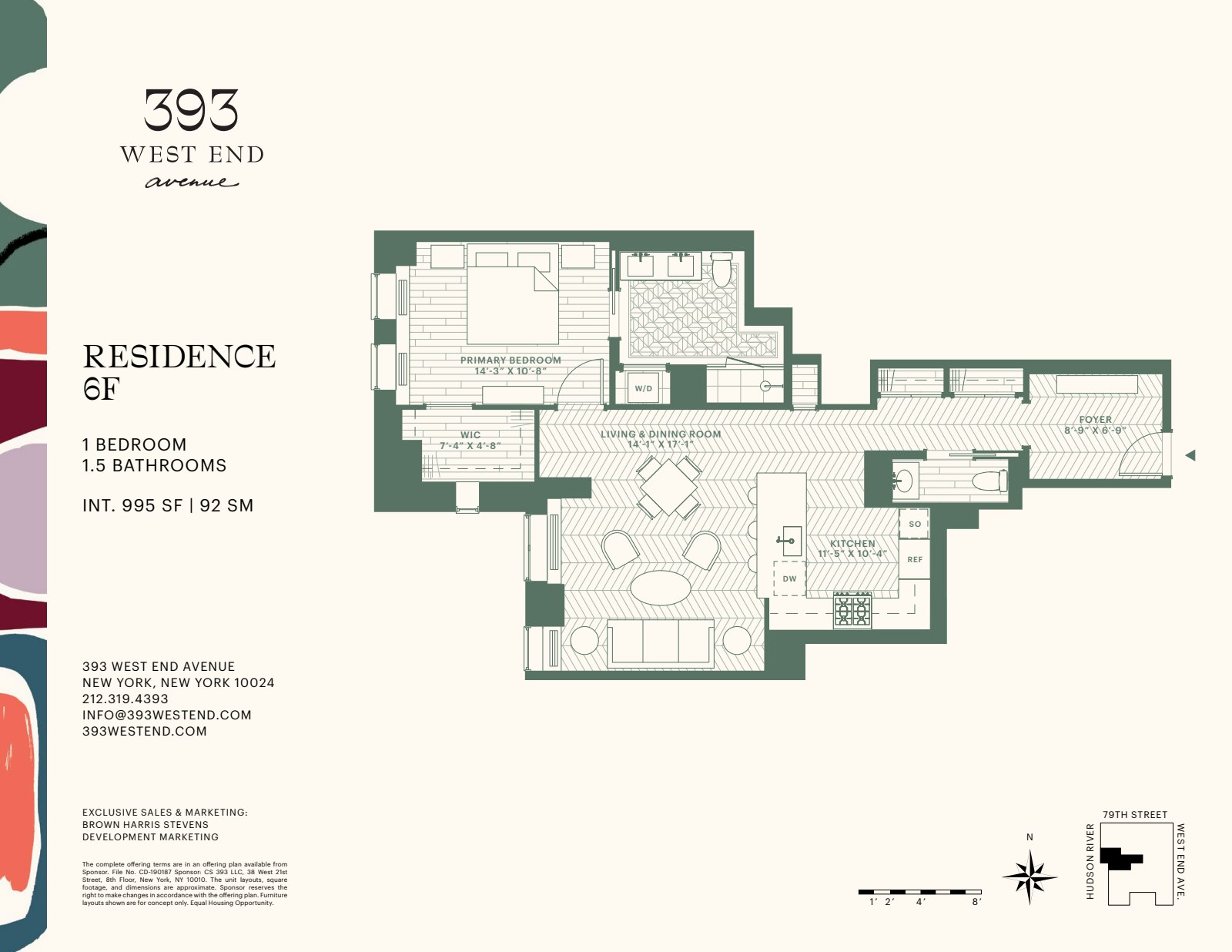 Floorplan for 393 West End Avenue, 6F