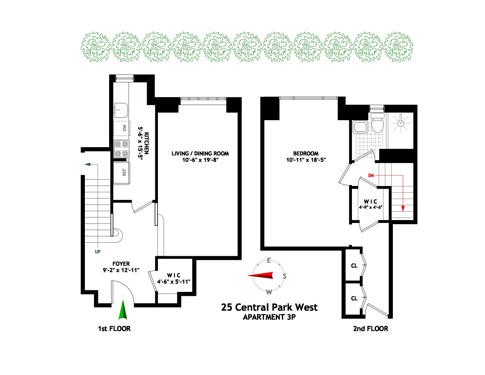 Floorplan for 25 Central Park West, 3P