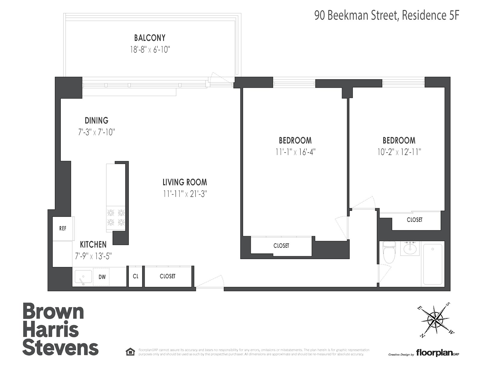 Floorplan for 90 Beekman Street, 5F