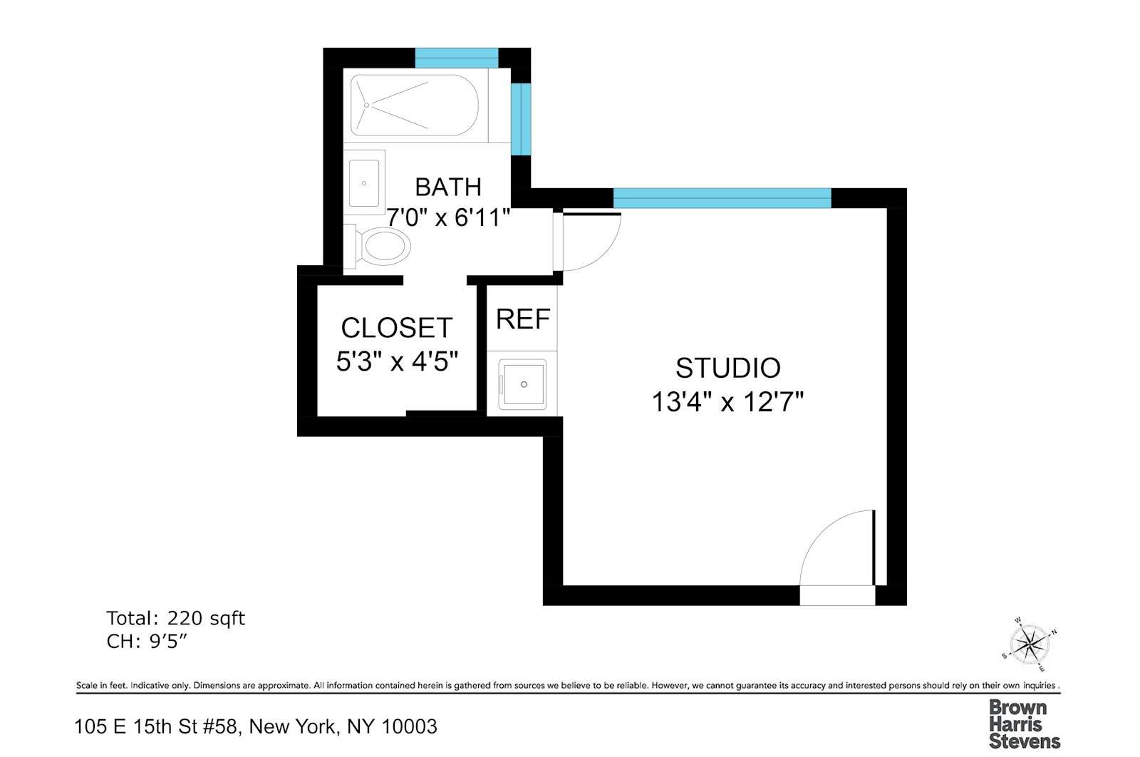 Floorplan for 105 East 15th Street, 58