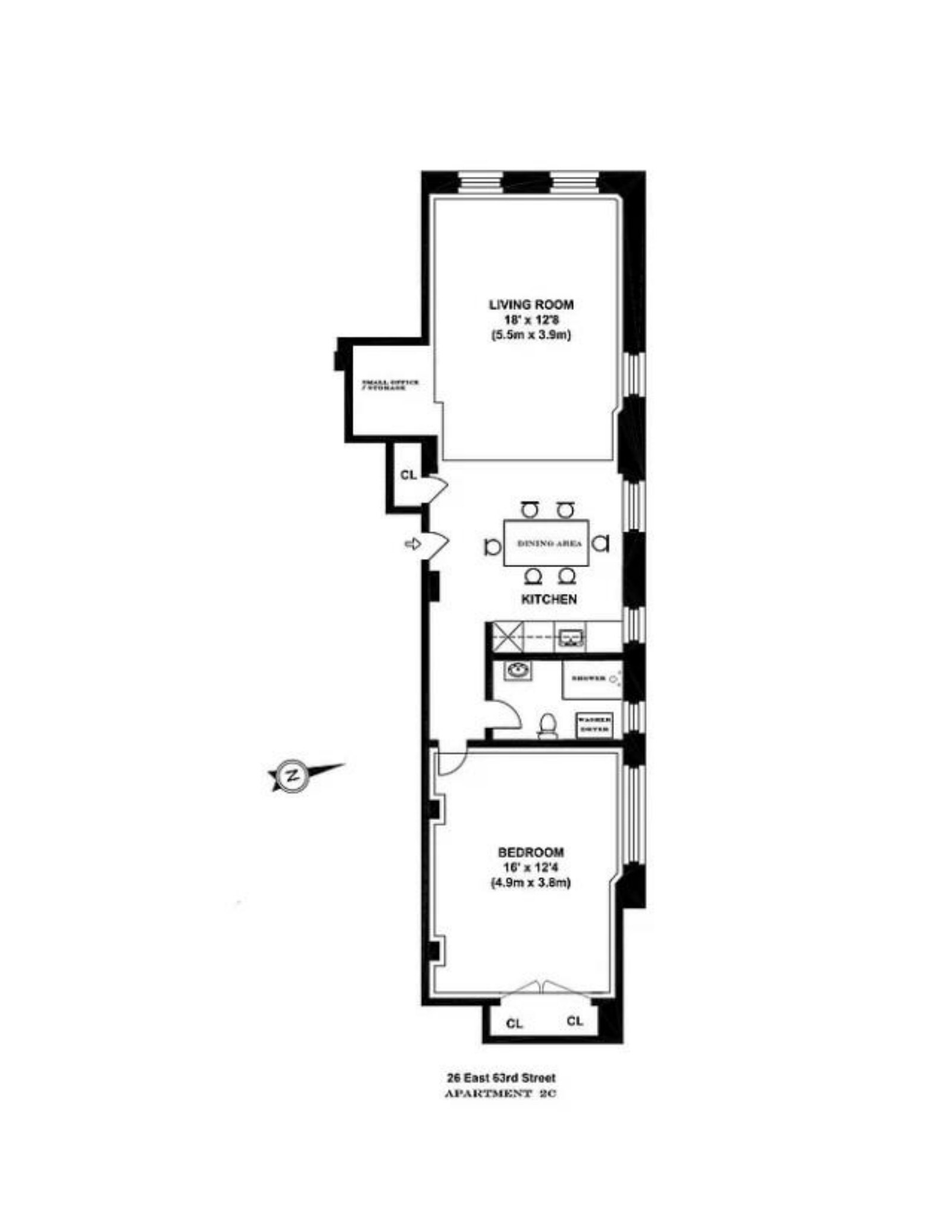 Floorplan for 26 East 63rd Street, 2C