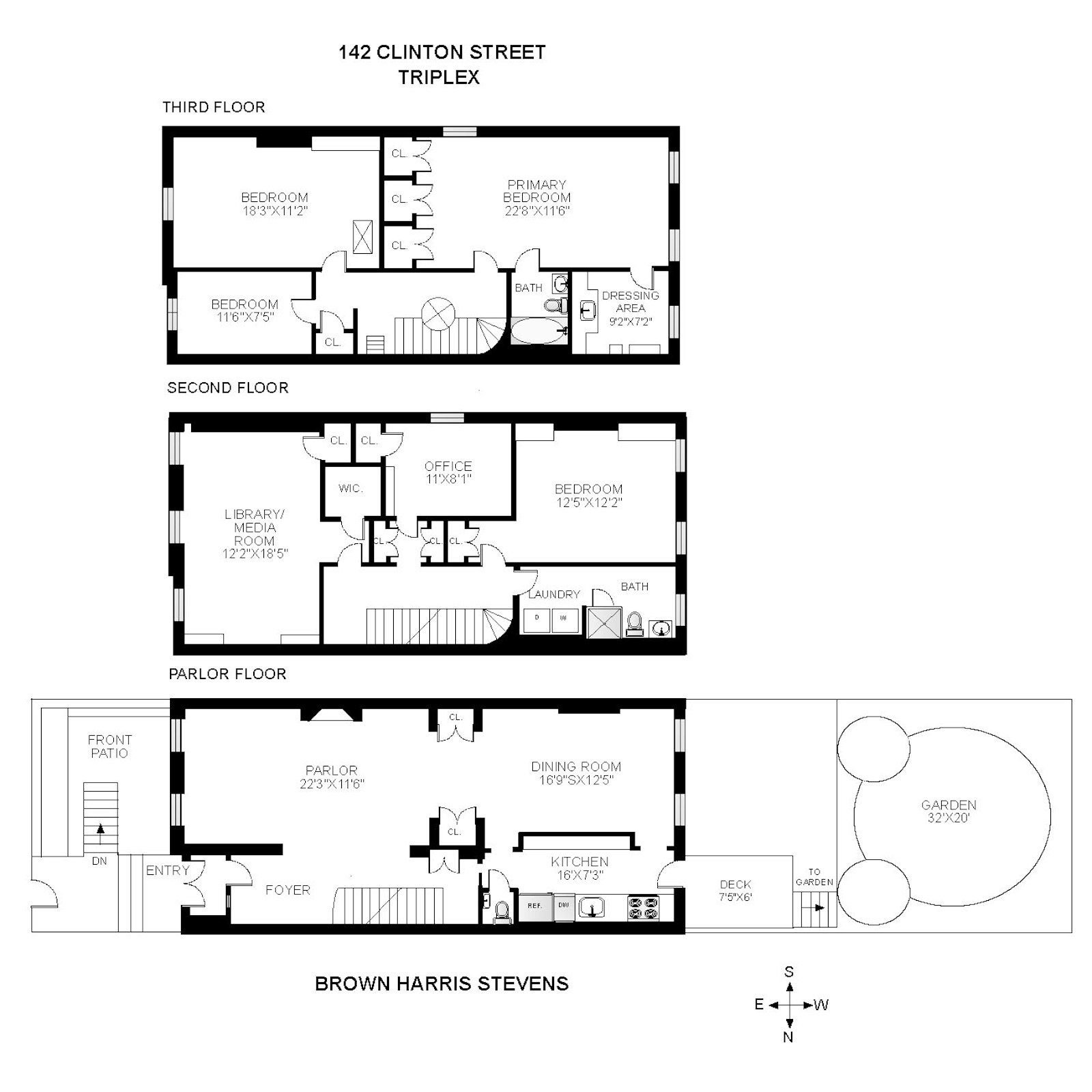 Floorplan for 142 Clinton Street, TRIPLEX