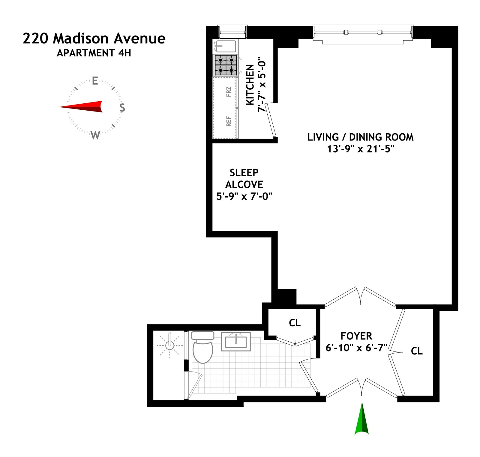 Floorplan for 220 Madison Avenue, 4H