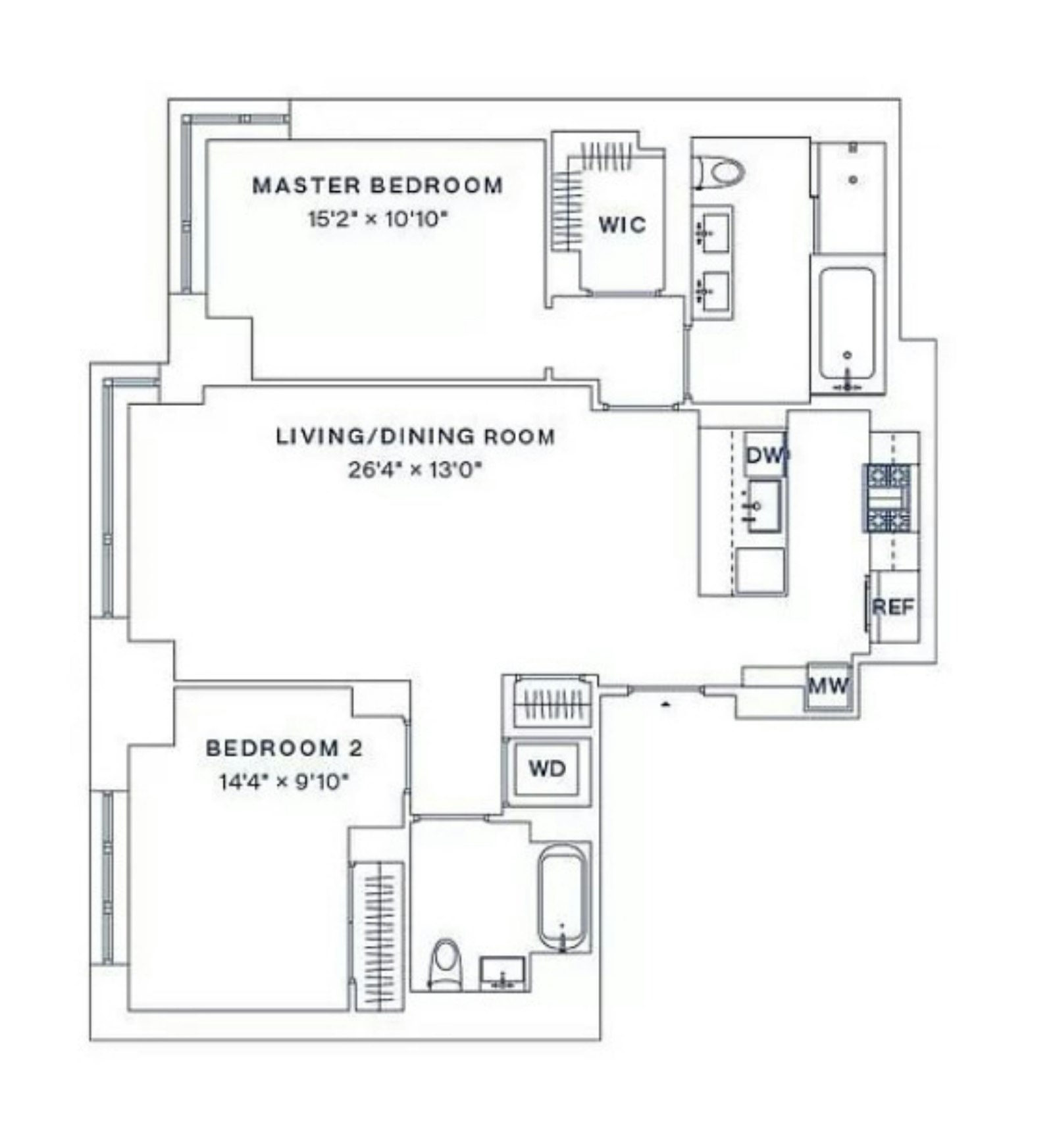 Floorplan for 222 West 80th Street, 8A