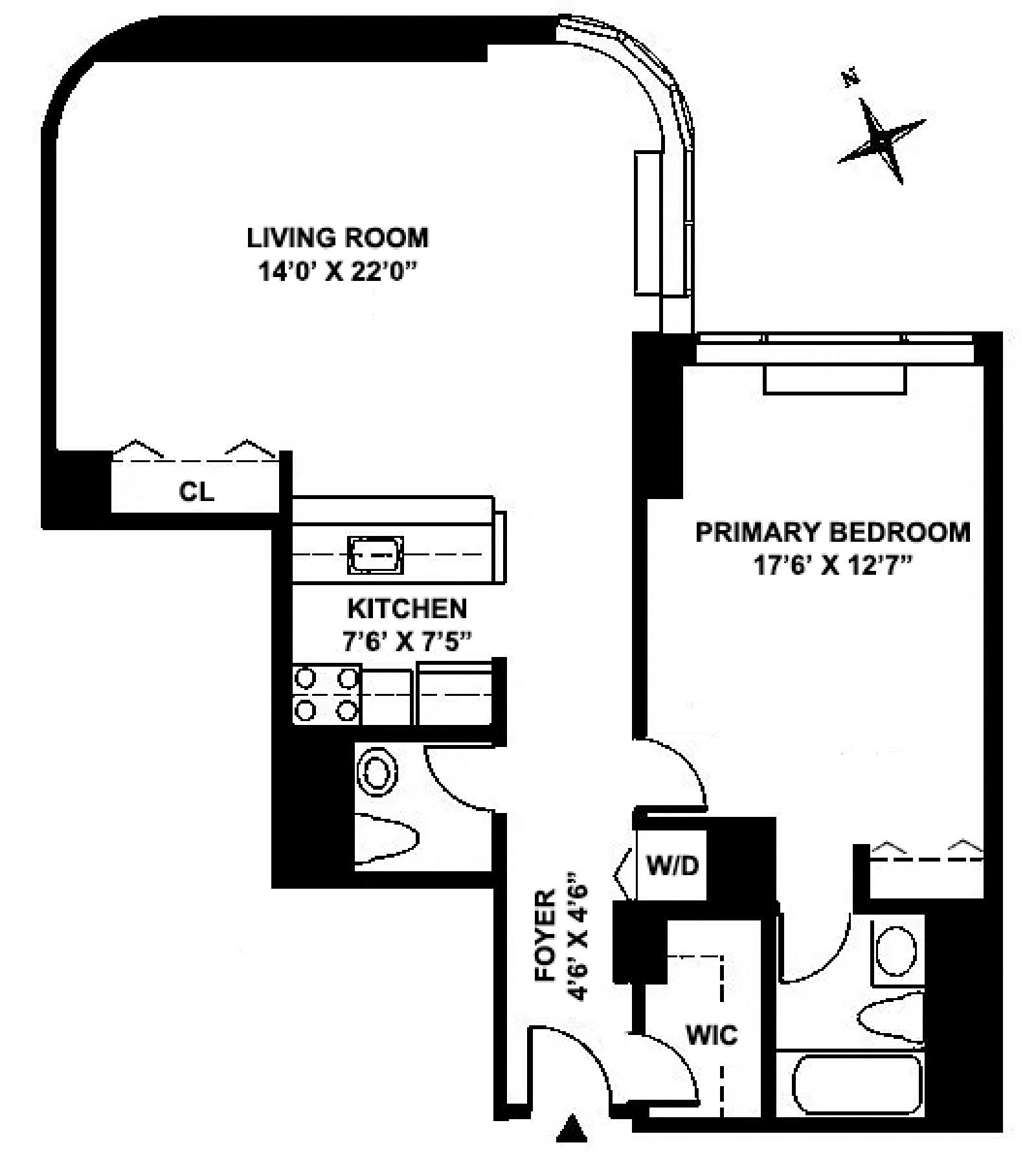 Floorplan for 2000 Broadway, 20A