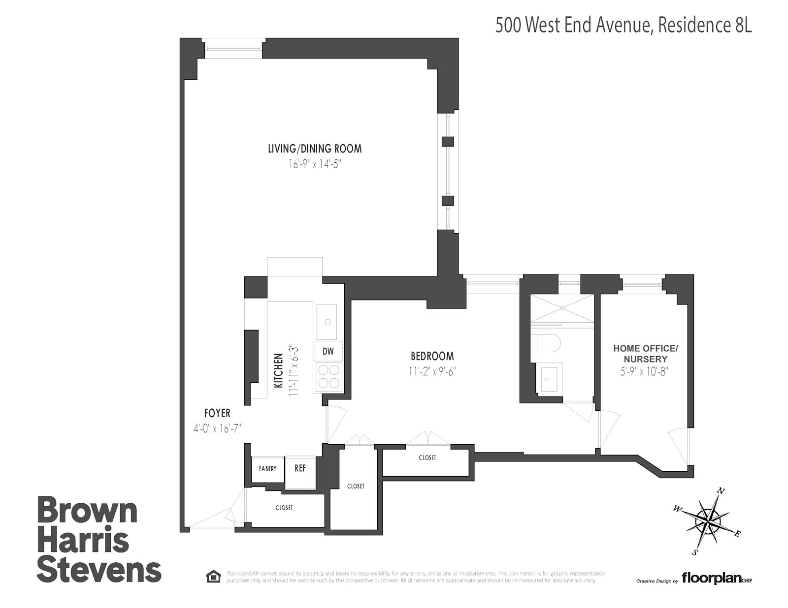 Floorplan for 500 West End Avenue, 8L