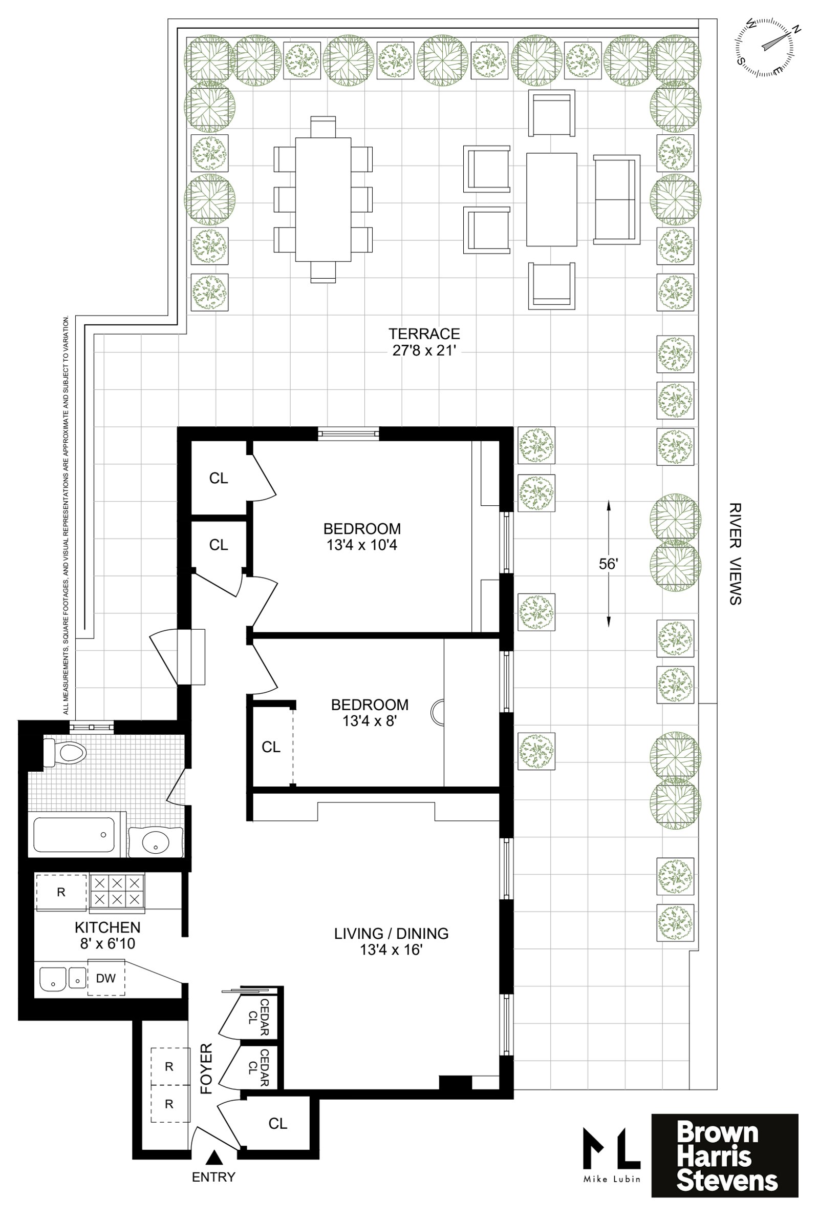 Floorplan for 310 West 72nd Street, PH3